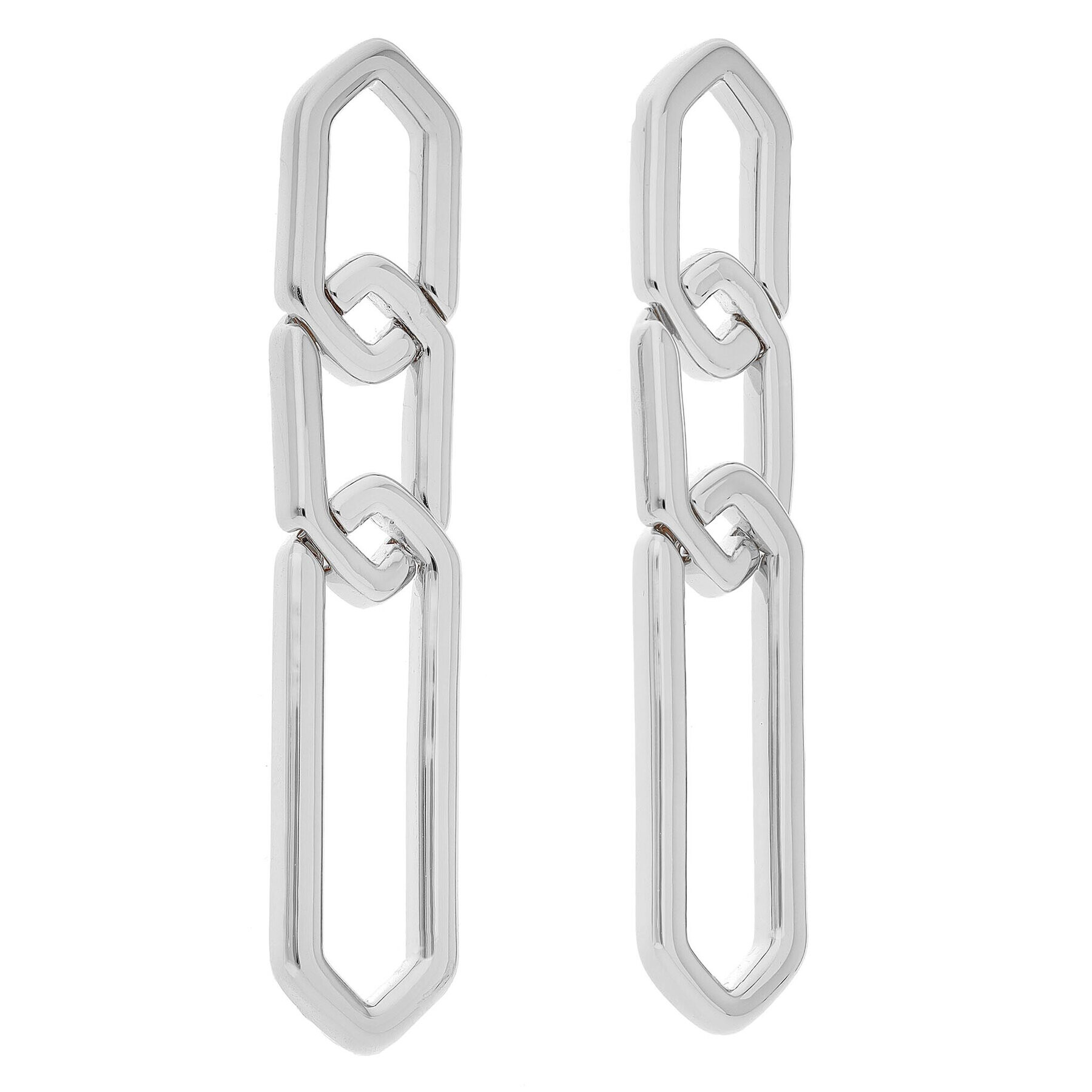 Luv AJ Обици The Slash Chain Studs FW22-E-SCS-S Сребрист - Pepit.bg