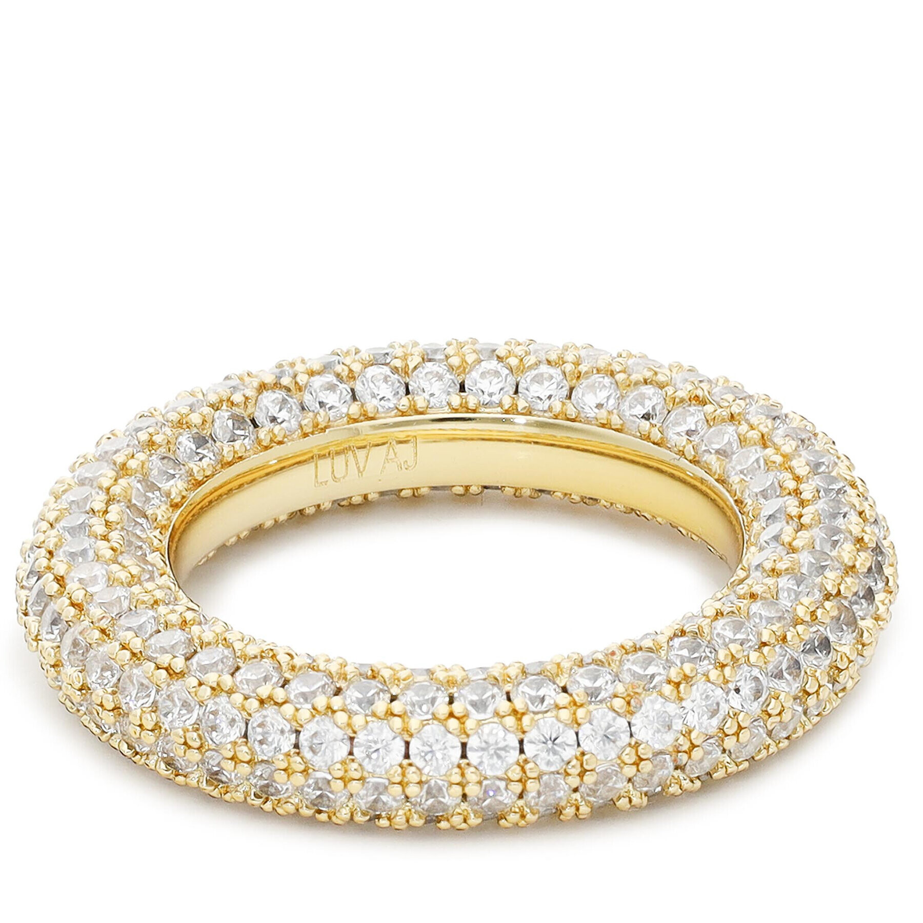 Luv AJ Пръстен Pave Amalfi Ring PH18-PBAR-G Златист - Pepit.bg