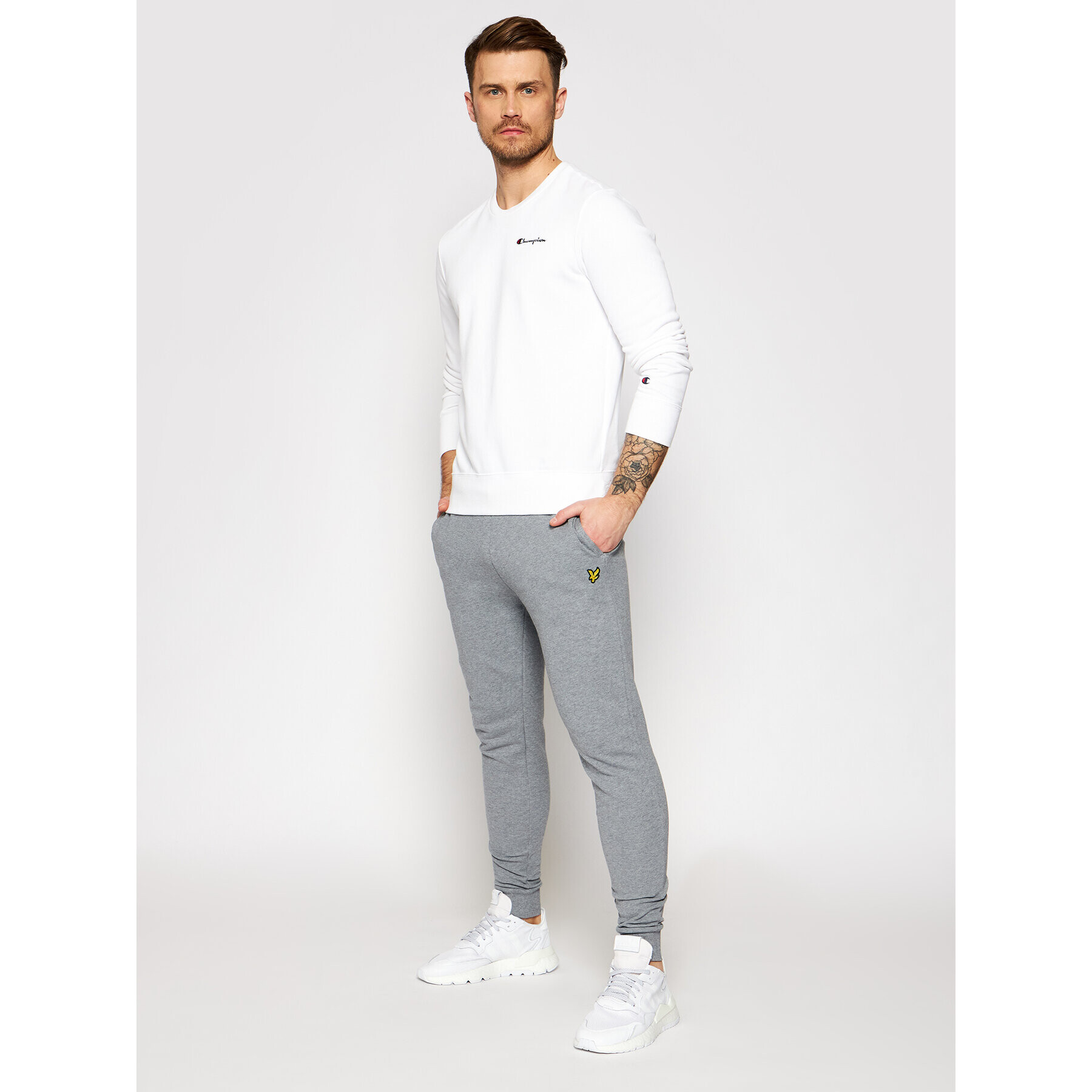 Lyle & Scott Долнище анцуг ML822VTR Сив Skinny Fit - Pepit.bg