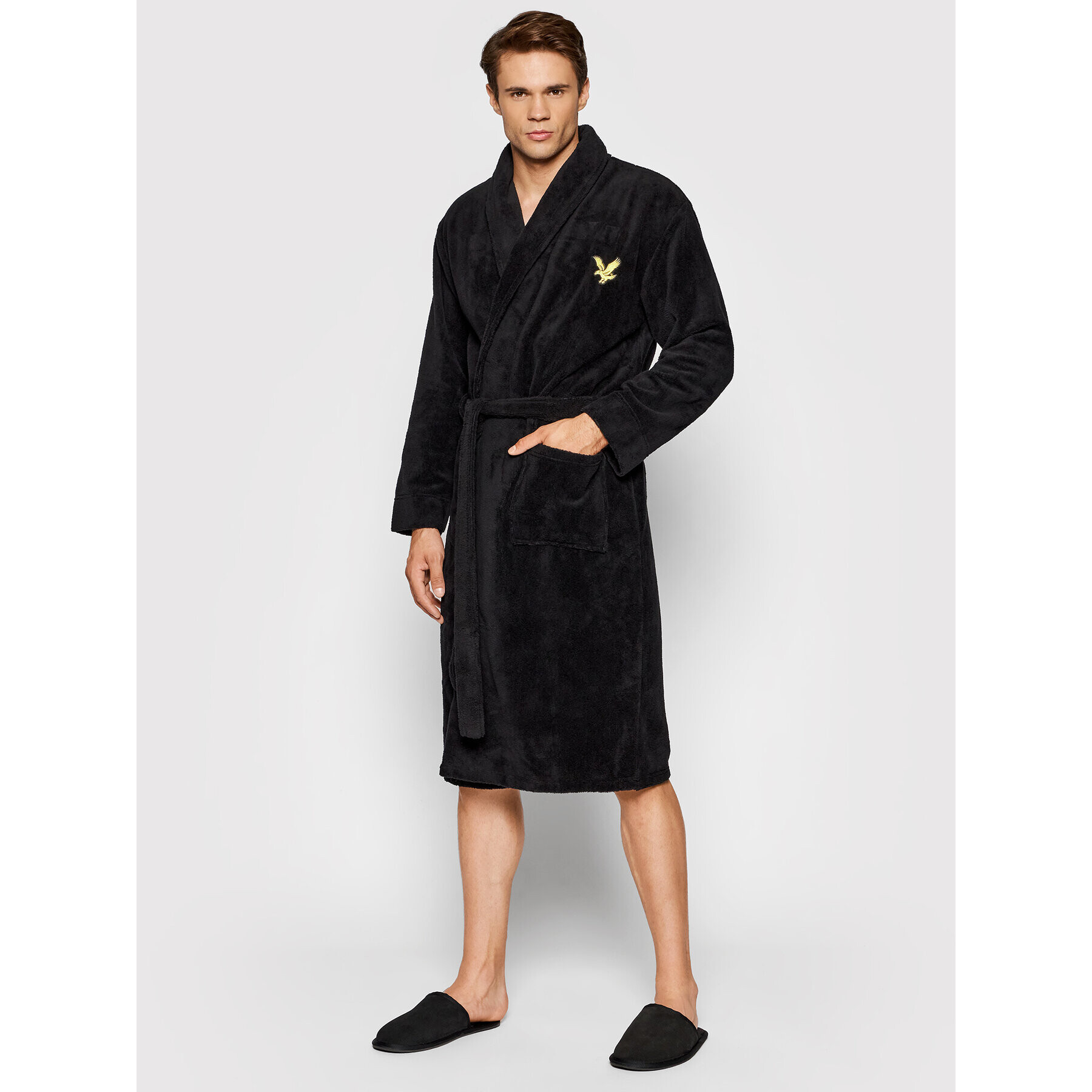 Lyle & Scott Халат Jeremy LSGWN015 Черен - Pepit.bg