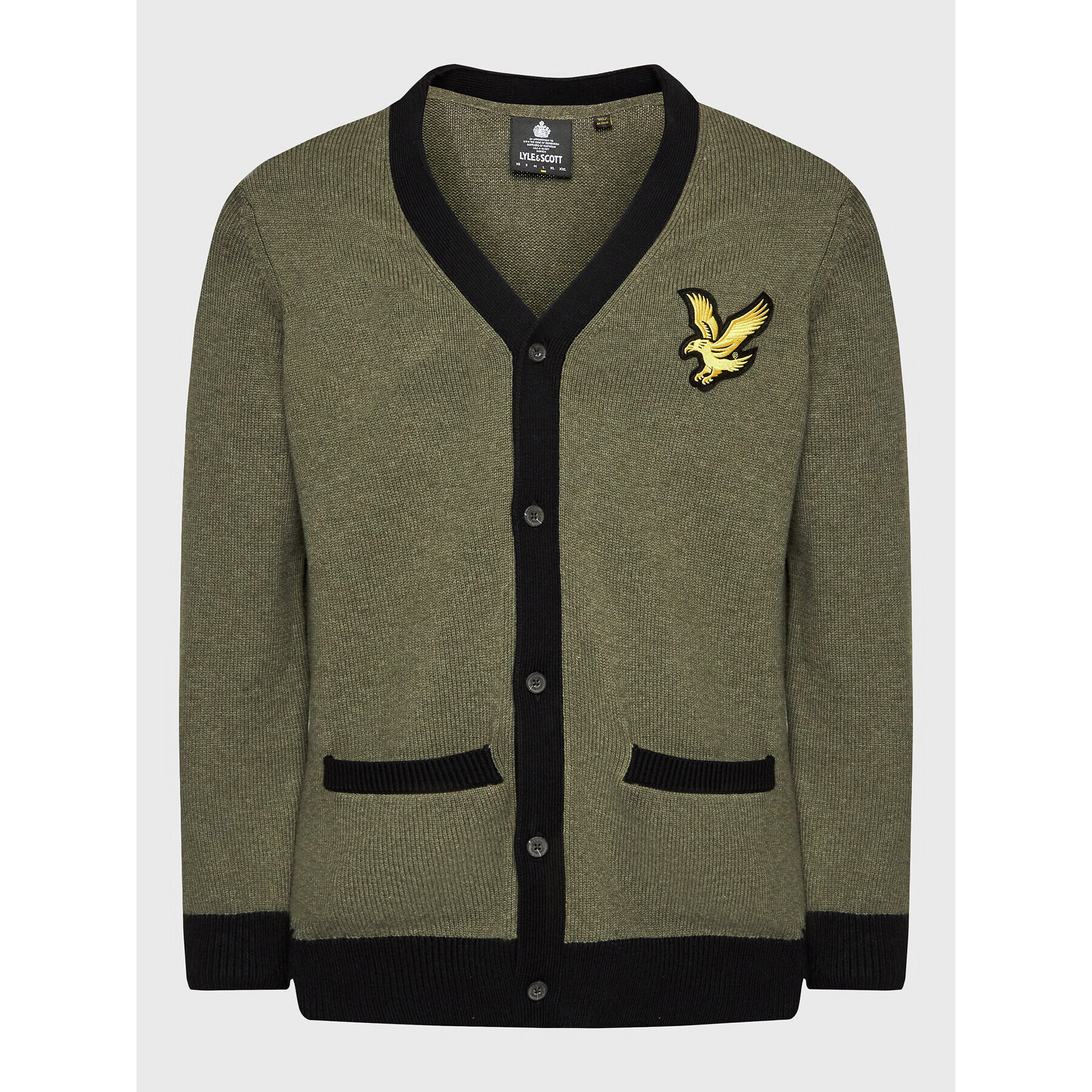 Lyle & Scott Кардиган Block Marl KN1720V Зелен Regular Fit - Pepit.bg