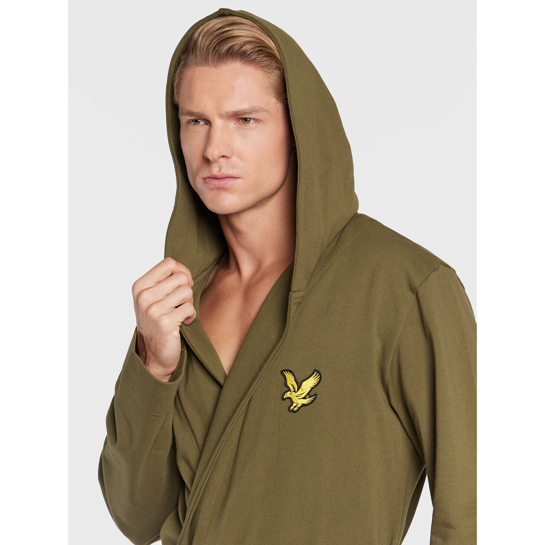 Lyle & Scott Халат Enzo 9512 Зелен - Pepit.bg