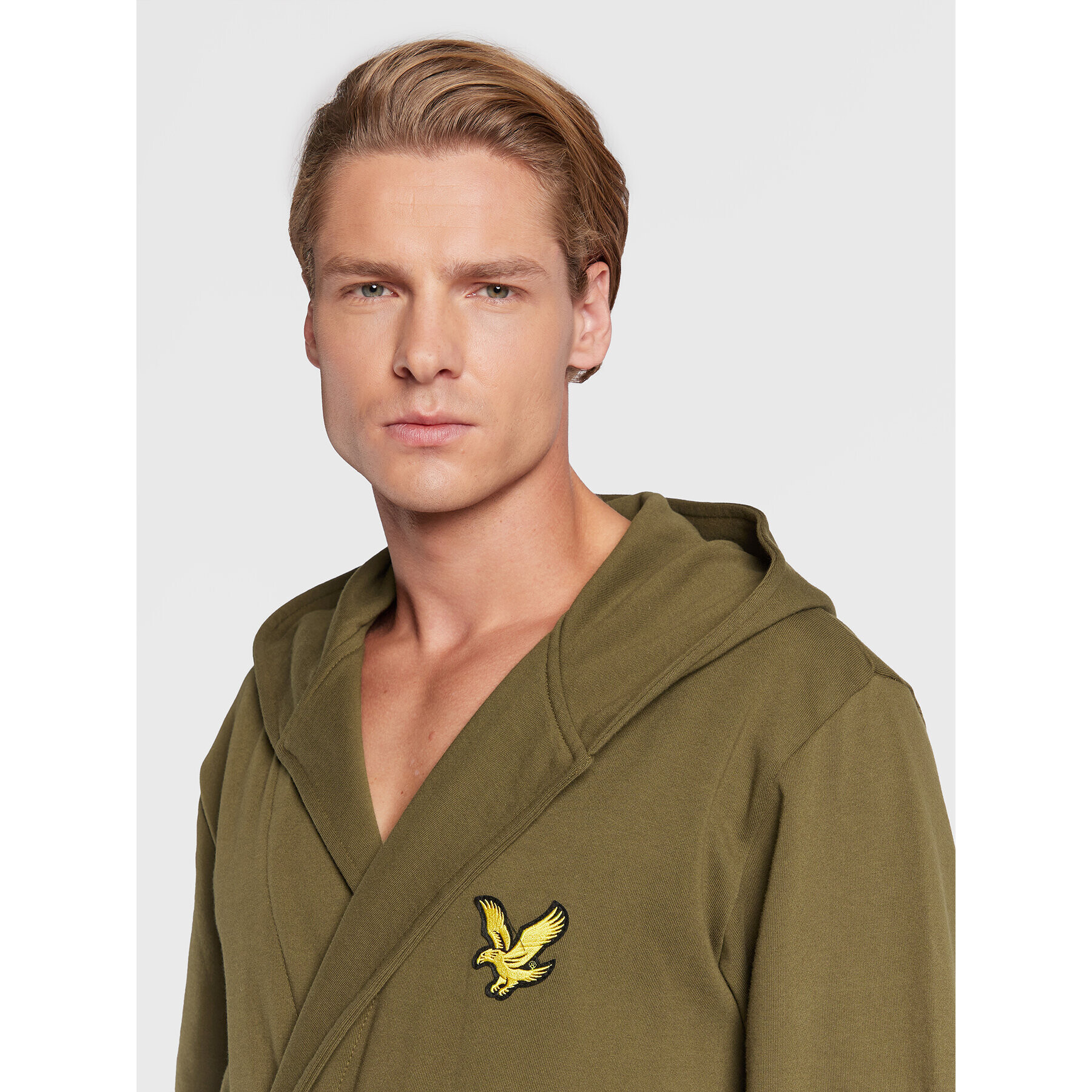 Lyle & Scott Халат Enzo 9512 Зелен - Pepit.bg