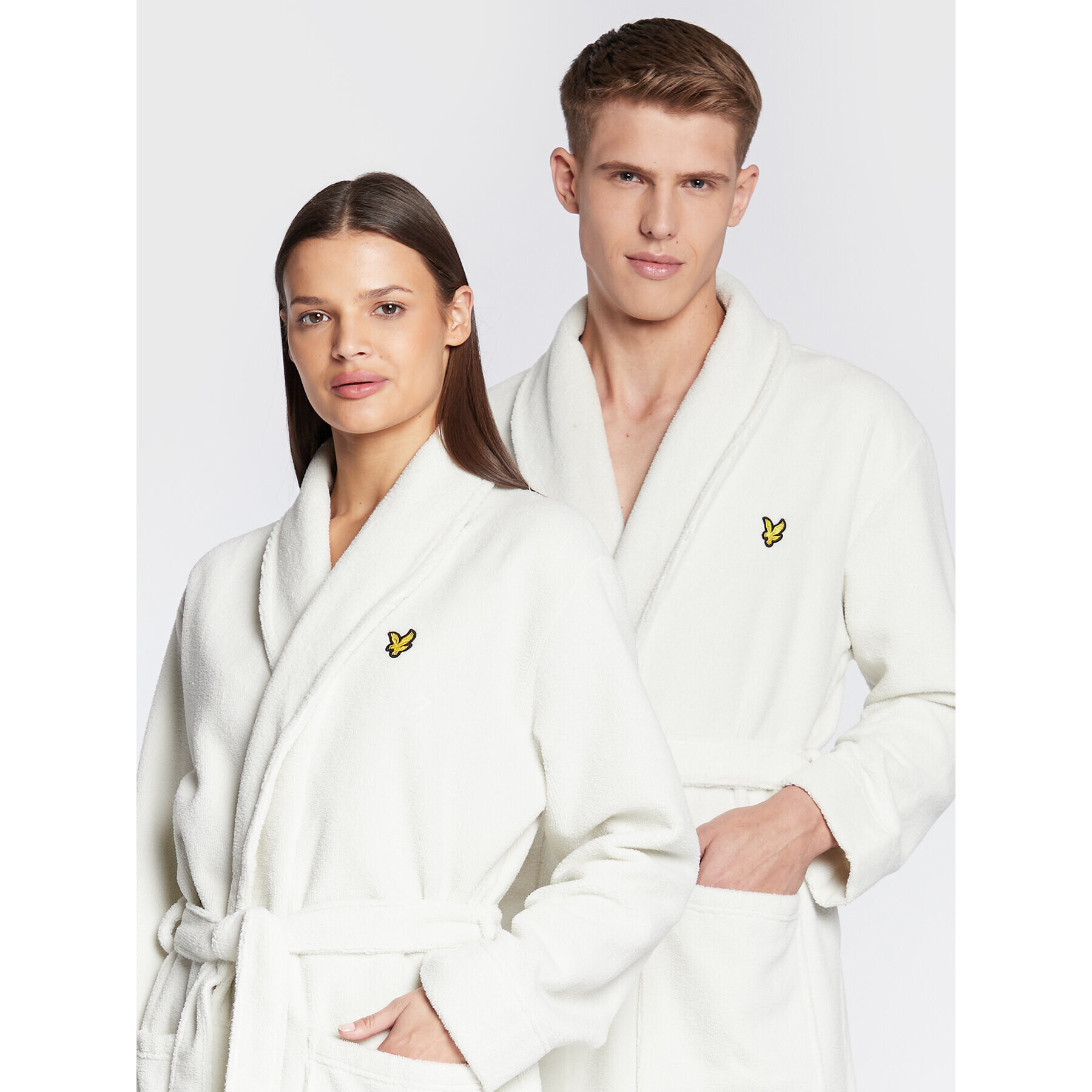 Lyle & Scott Халат Unisex Lucas 9635 Екрю - Pepit.bg