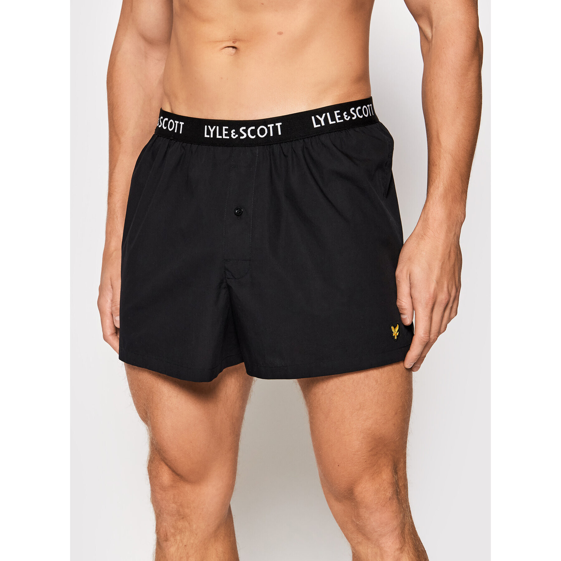 Lyle & Scott Комплект 2 чифта боксерки Dylan LSBOXER006 Черен - Pepit.bg
