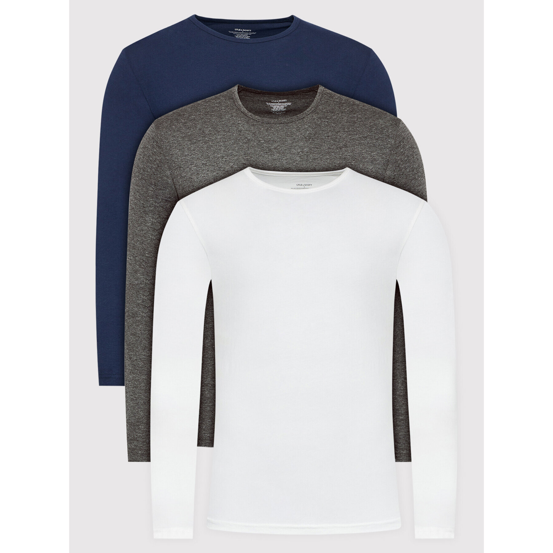 Lyle & Scott Комплект 3 блузи Todd LS3PKT907 Цветен Regular Fit - Pepit.bg