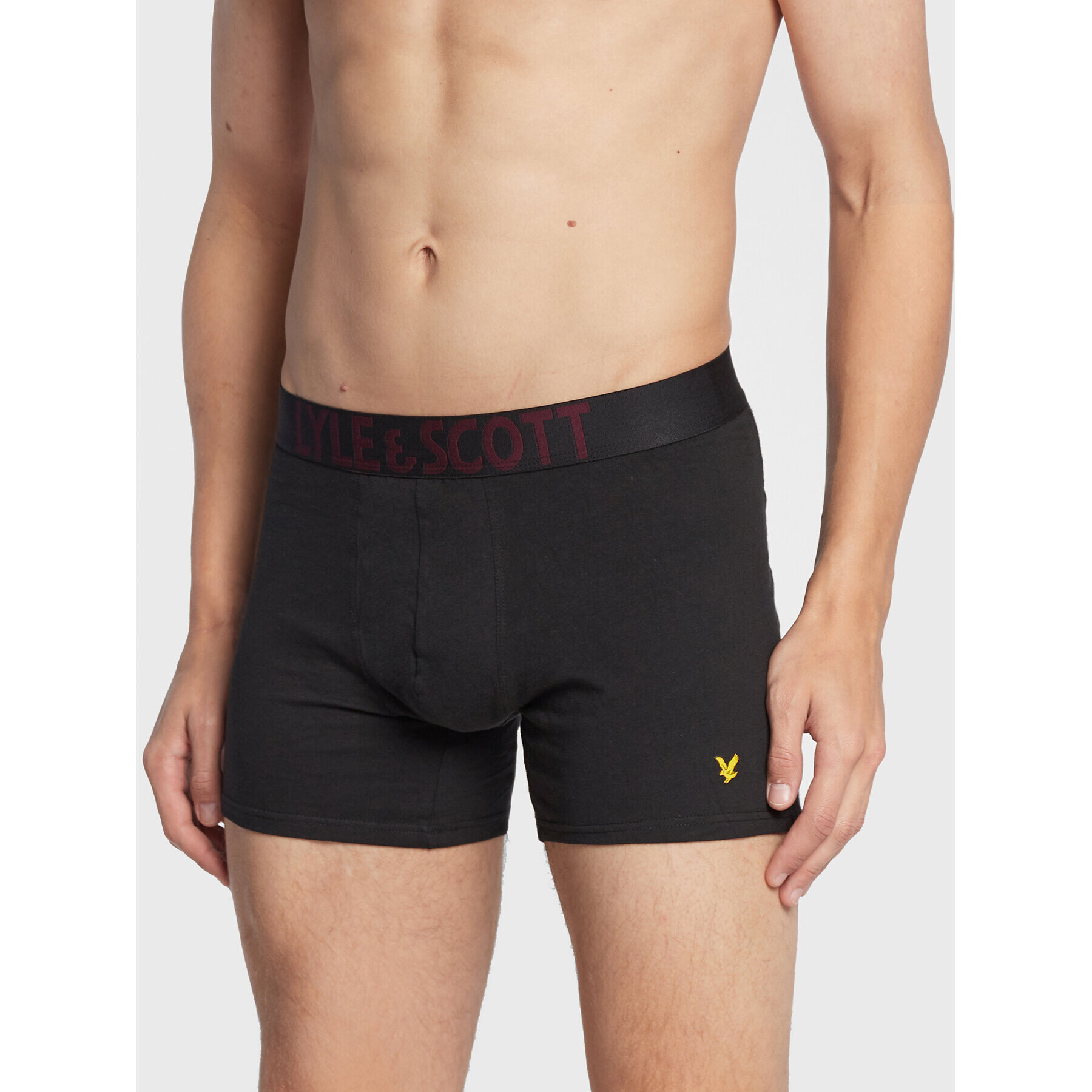 Lyle & Scott Комплект 3 чифта боксерки Daniel 492 Черен - Pepit.bg