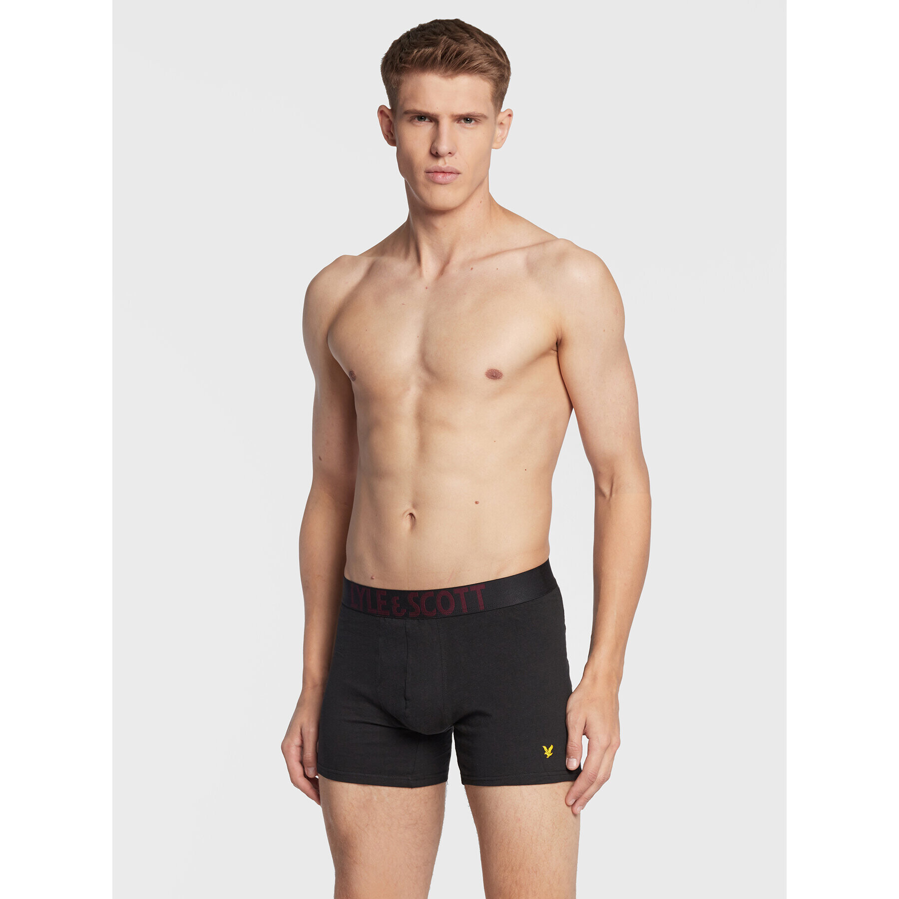 Lyle & Scott Комплект 3 чифта боксерки Daniel 492 Черен - Pepit.bg
