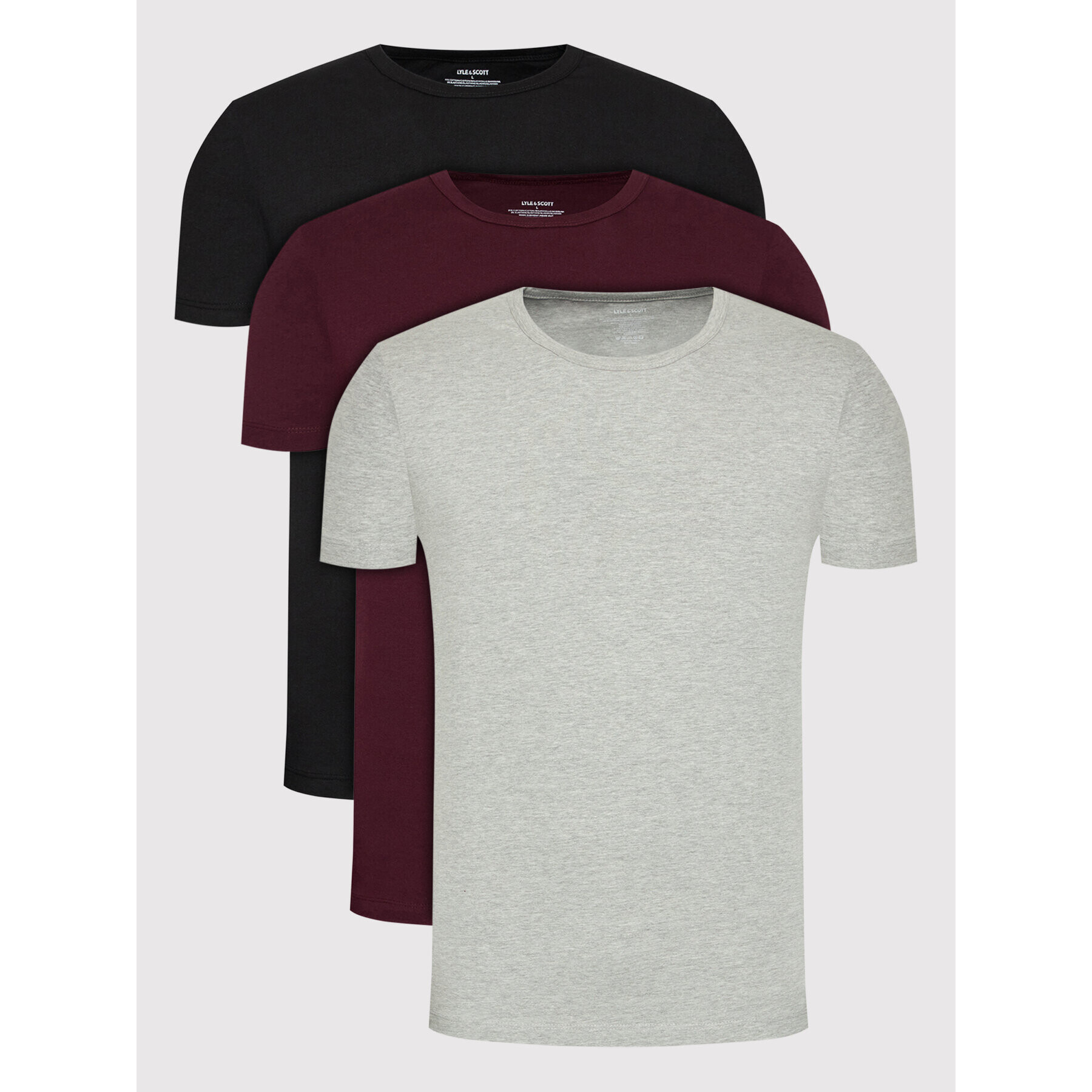 Lyle & Scott Комплект 3 тишърти Maxwell LS3PKT900 Цветен Regular Fit - Pepit.bg