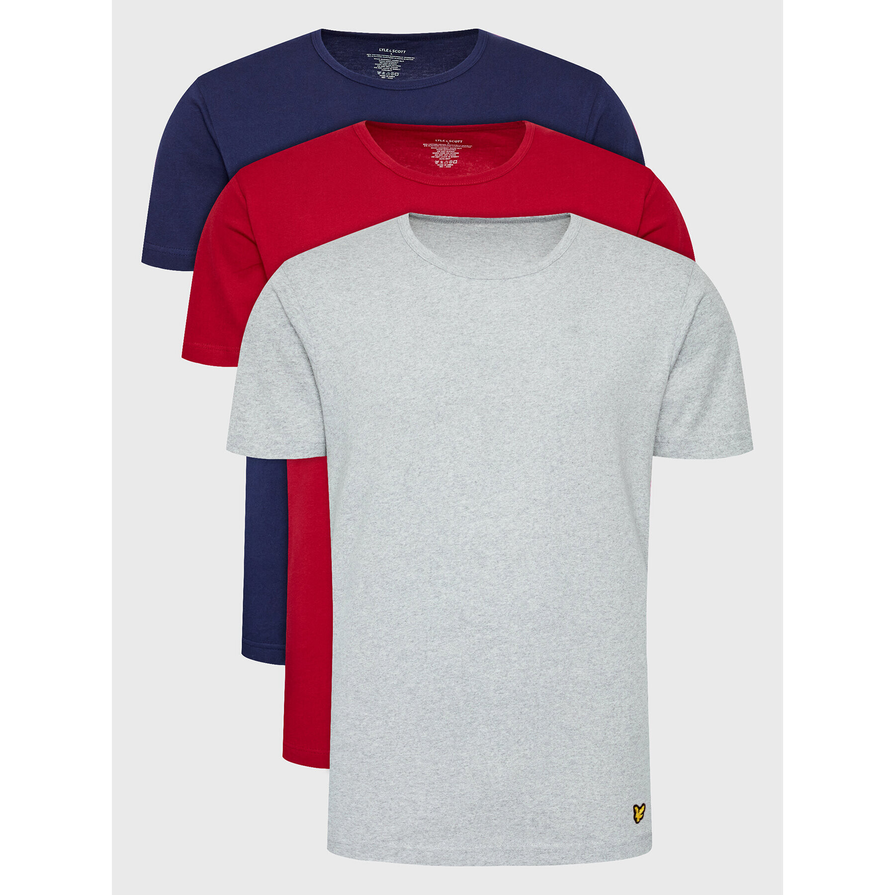 Lyle & Scott Комплект 3 тишърти Maxwell LS3PKT900 Цветен Regular Fit - Pepit.bg