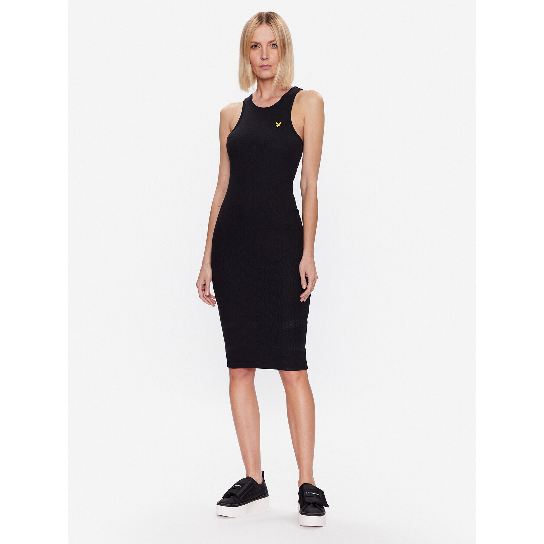 Lyle & Scott Лятна рокля DRW1604V Черен Slim Fit - Pepit.bg