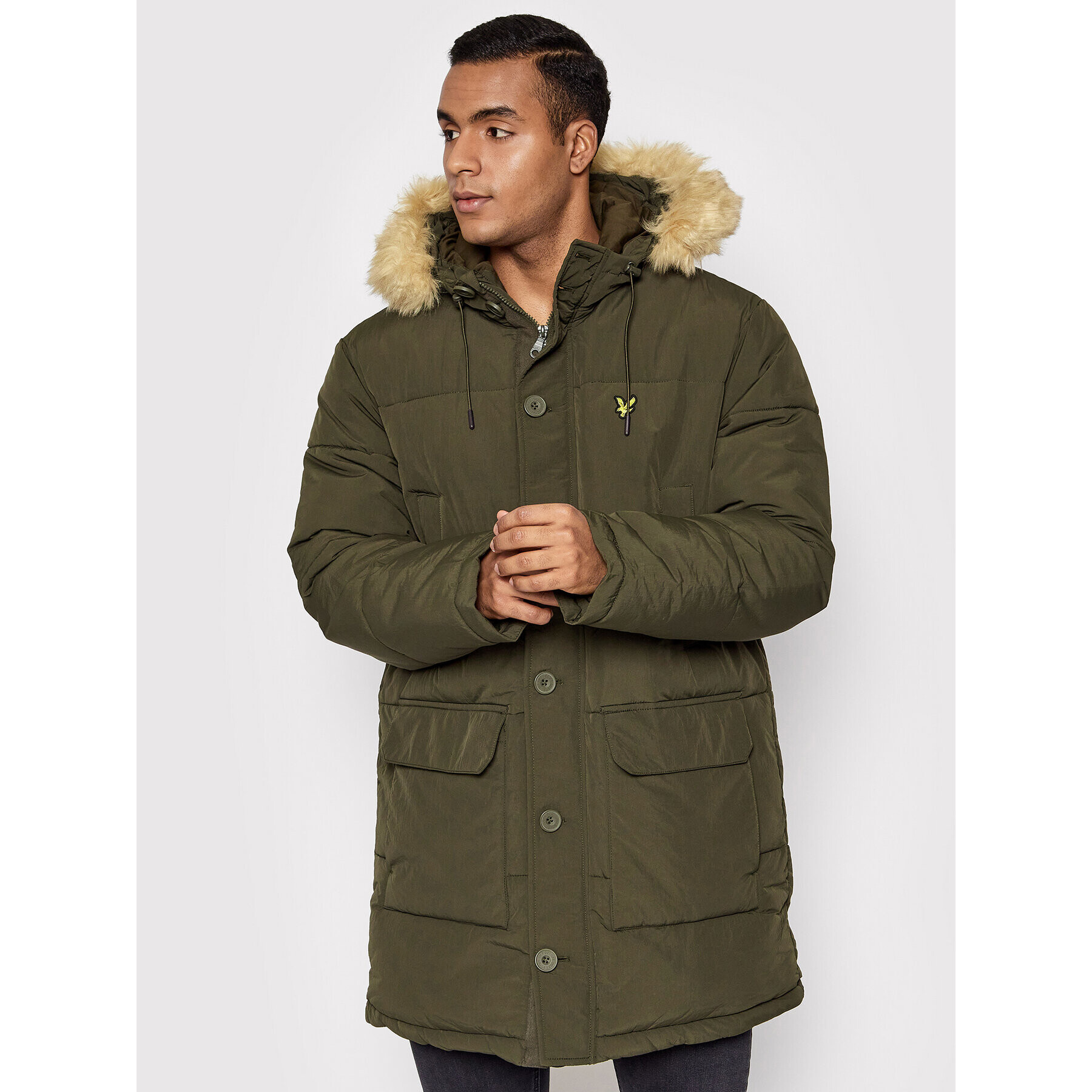 Lyle & Scott Парка Heavyweight Longline JK1320V Зелен Regular Fit - Pepit.bg