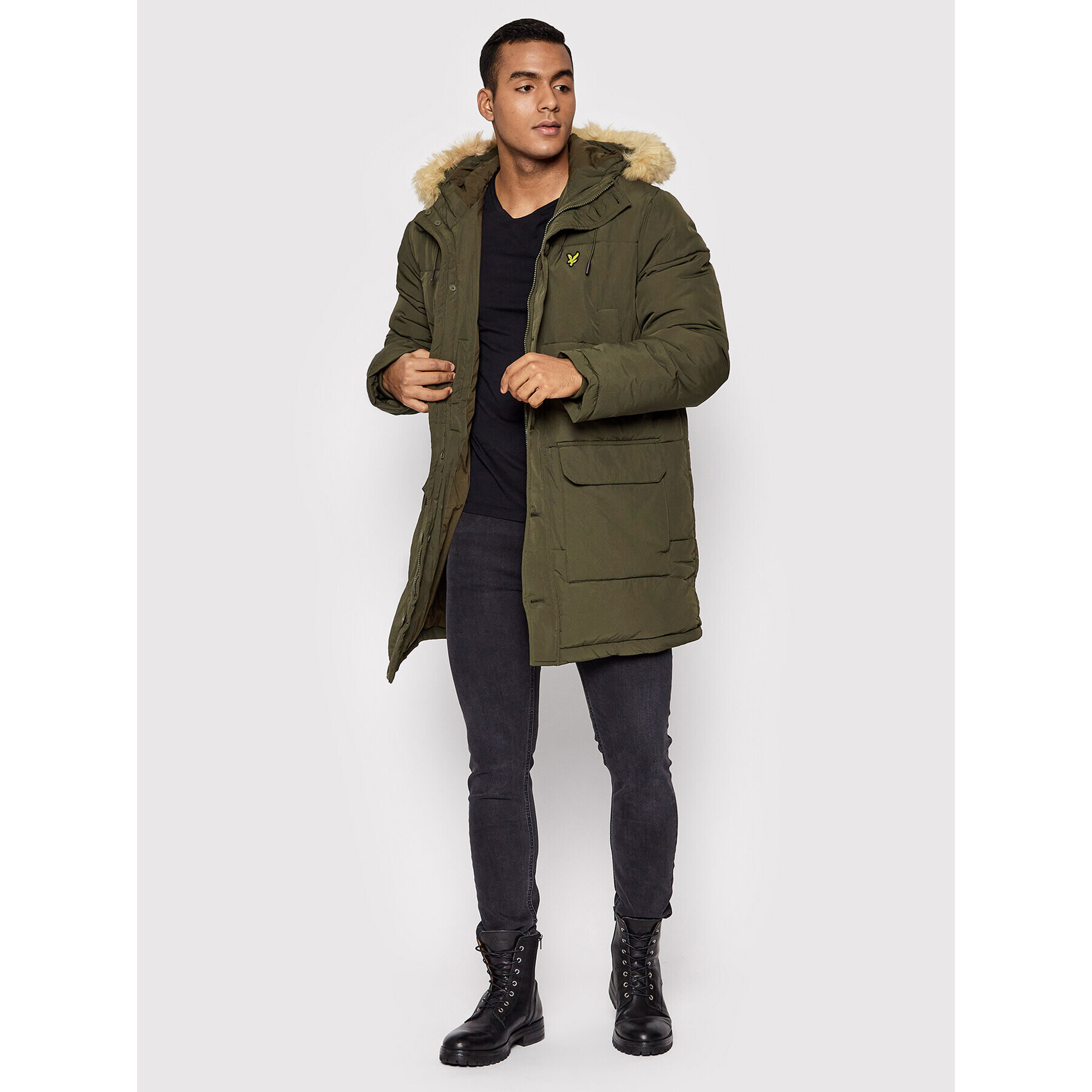 Lyle & Scott Парка Heavyweight Longline JK1320V Зелен Regular Fit - Pepit.bg