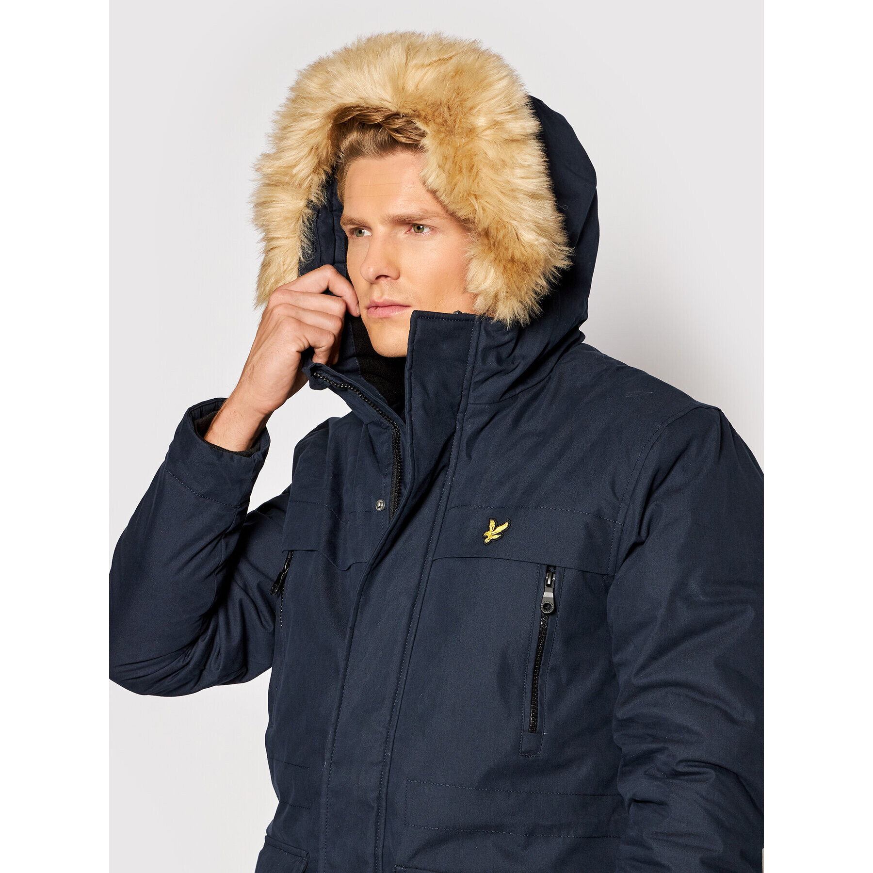 Lyle & Scott Парка JK1536V Тъмносин Regular Fit - Pepit.bg