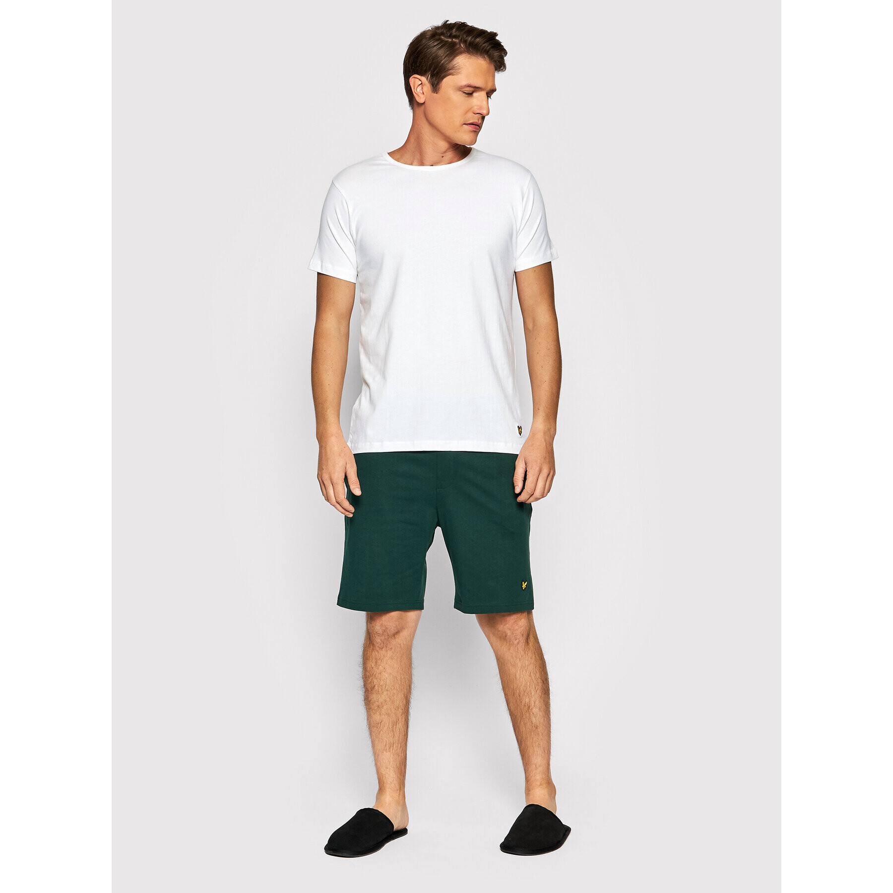 Lyle & Scott Пижама Charlie LSLSET900 Бял Regular Fit - Pepit.bg