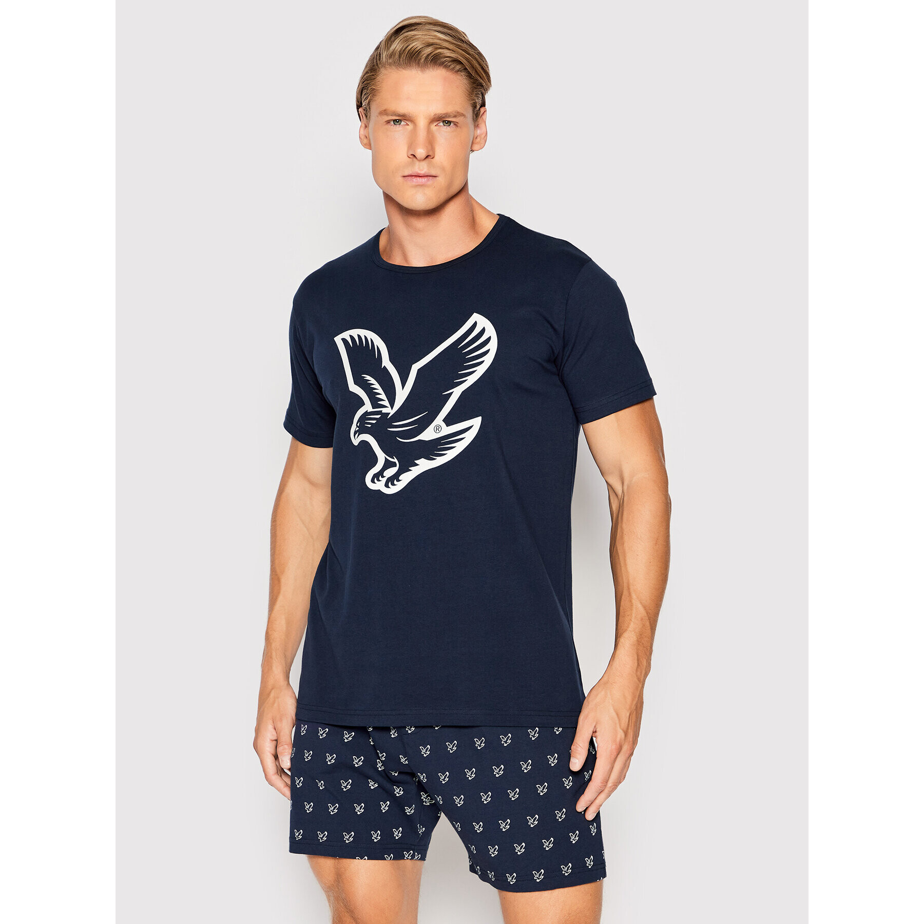 Lyle & Scott Пижама Griffin LSLSET974 Тъмносин Regular Fit - Pepit.bg