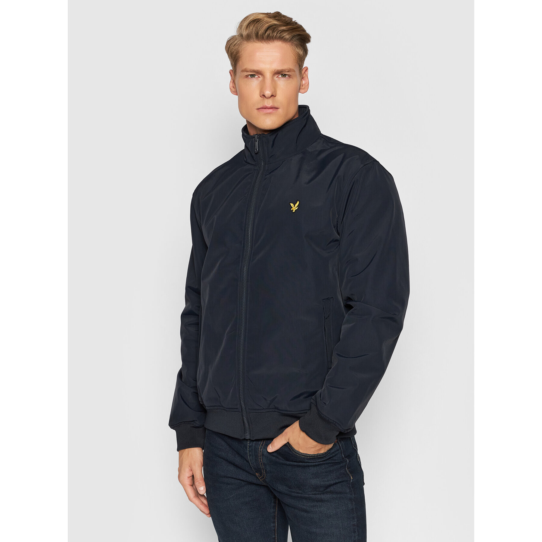 Lyle & Scott Преходно яке Fleece Lined Funnel Neck JK1516V Тъмносин Regular Fit - Pepit.bg