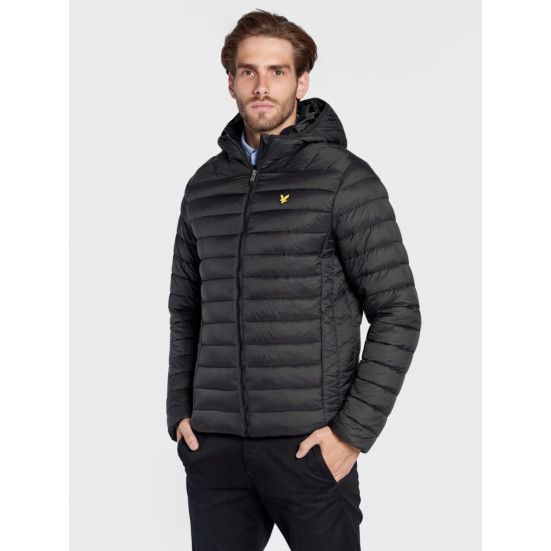 Lyle & Scott Пухено яке JK1377SP Черен Regular Fit - Pepit.bg