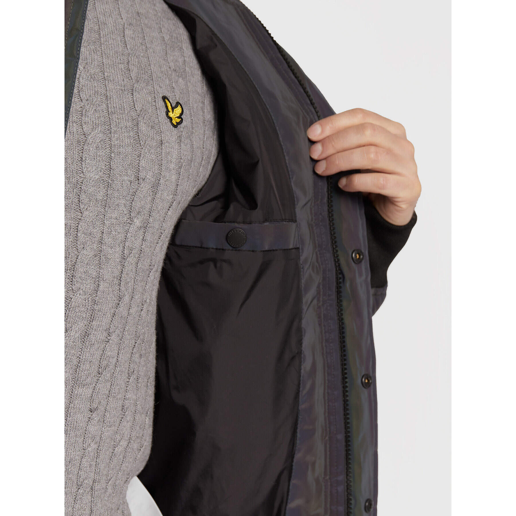 Lyle & Scott Пухено яке Iridescent JK1744V Виолетов Regular Fit - Pepit.bg