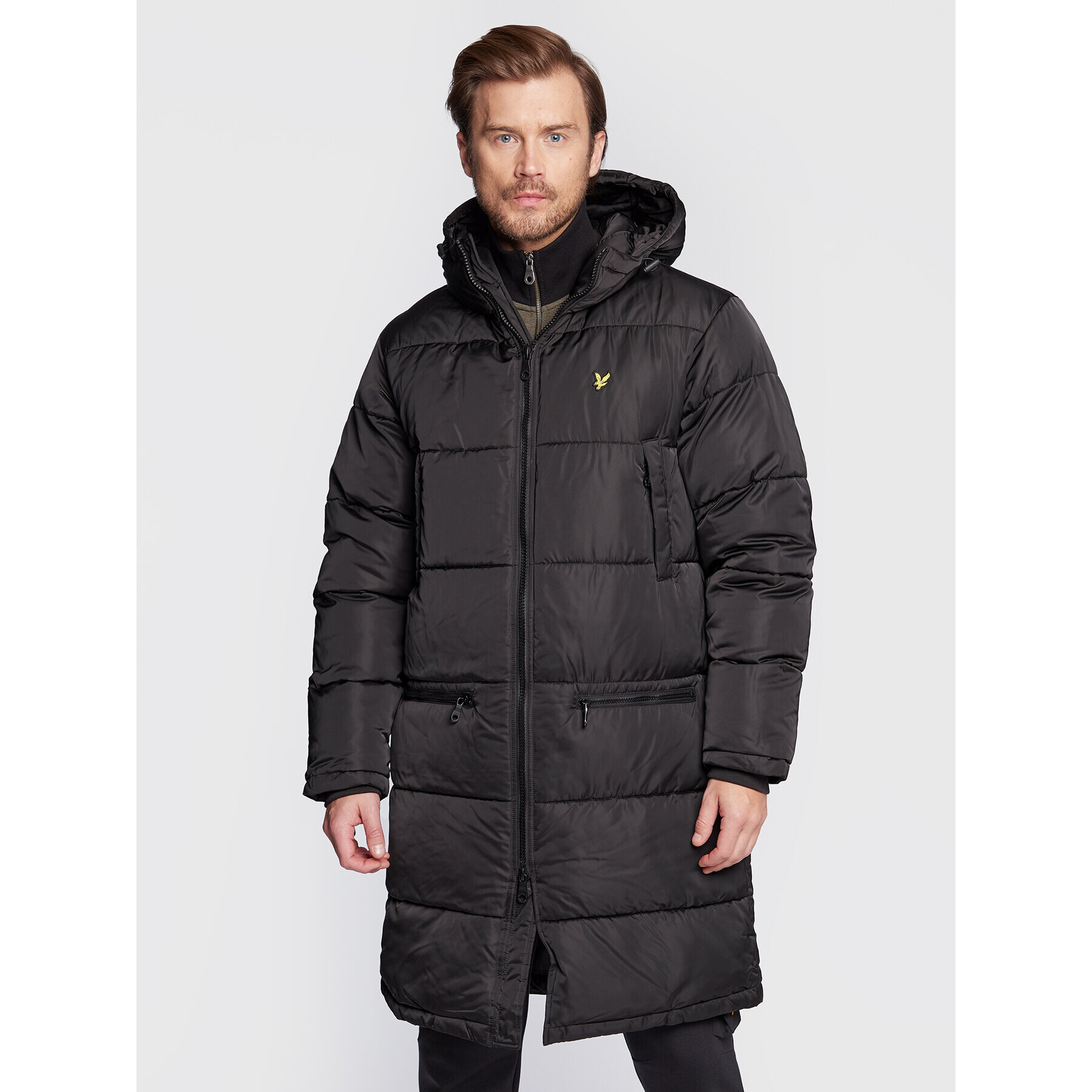 Lyle & Scott Пухено яке Long Line JK1705V Черен Regular Fit - Pepit.bg