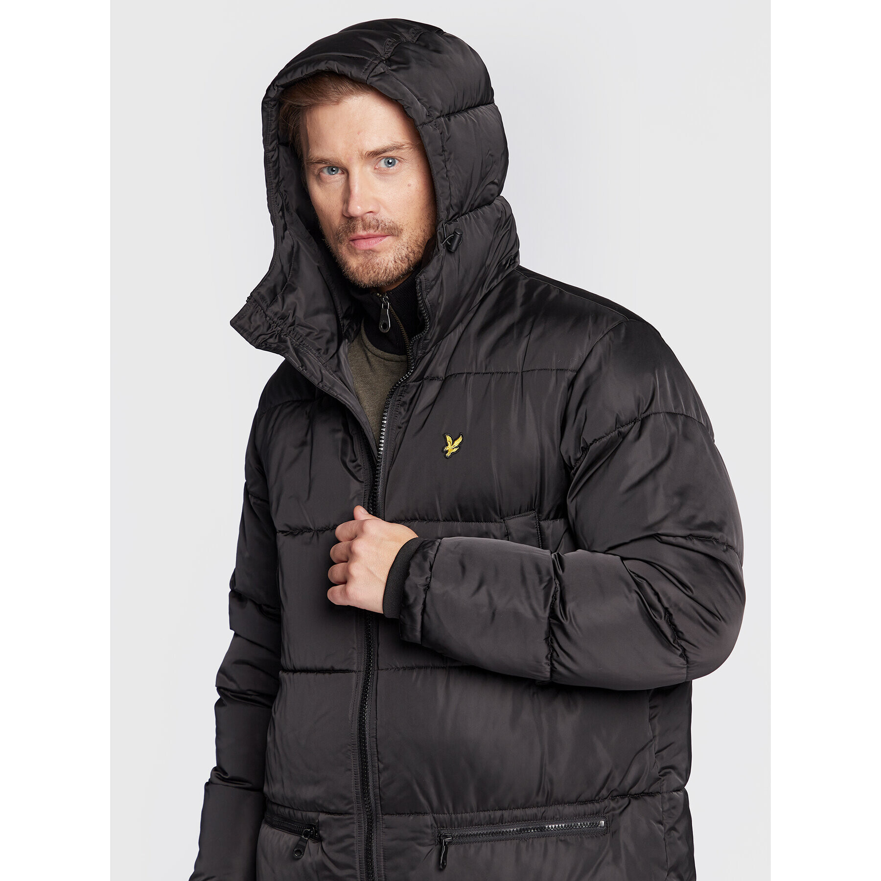 Lyle & Scott Пухено яке Long Line JK1705V Черен Regular Fit - Pepit.bg