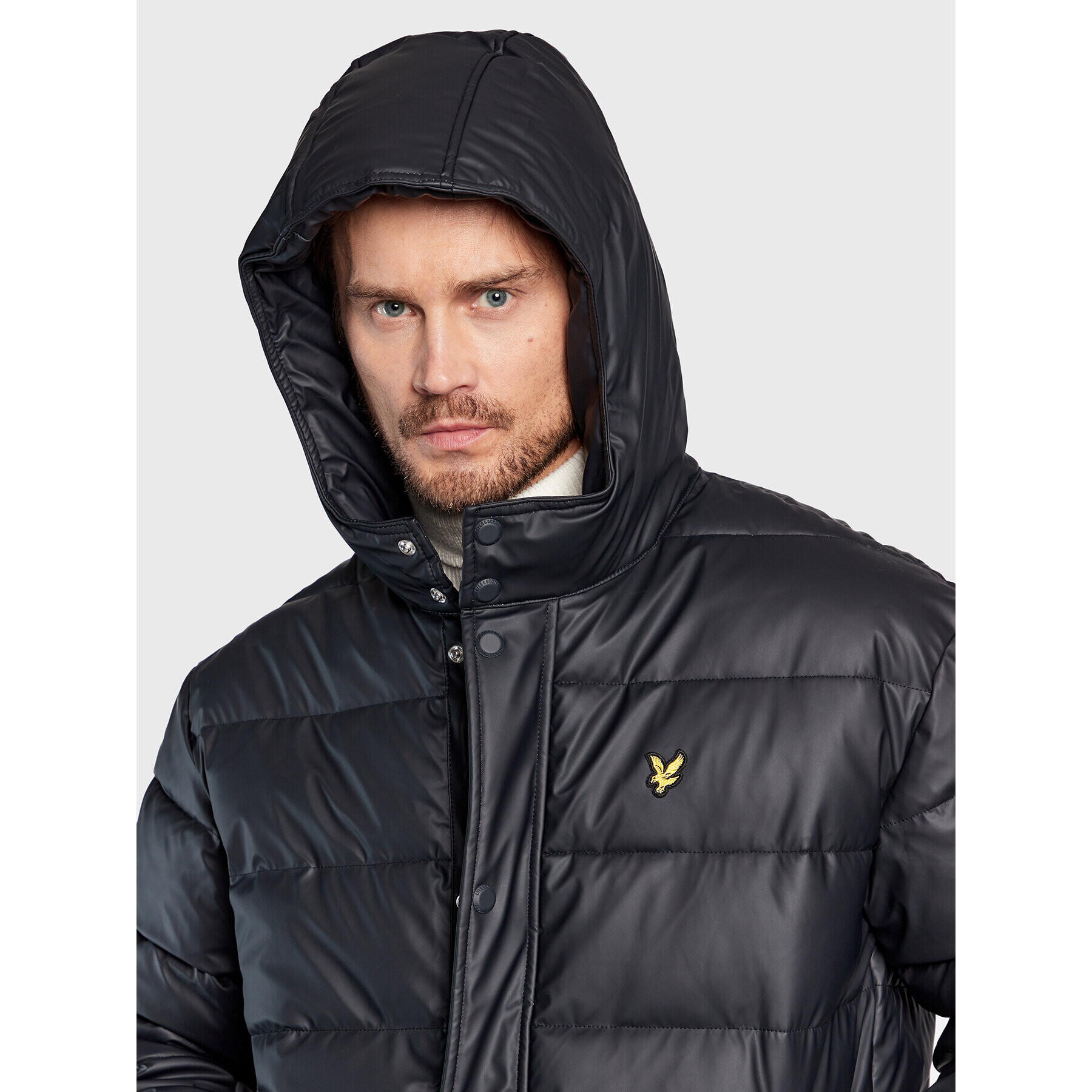 Lyle & Scott Пухено яке Rubberised JK1707V Тъмносин Regular Fit - Pepit.bg