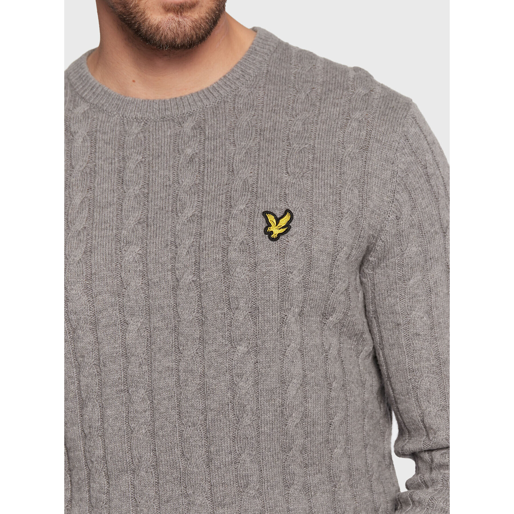 Lyle & Scott Пуловер Cable Jumper KN732V Сив Regular Fit - Pepit.bg