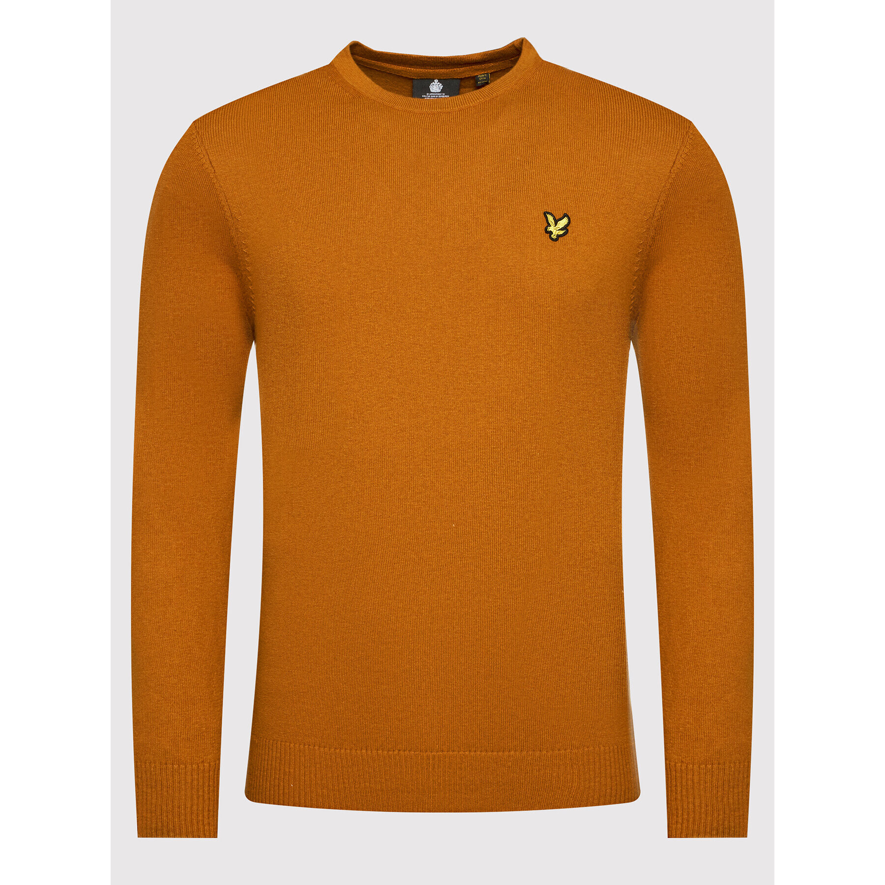 Lyle & Scott Пуловер Crew KN400VC Кафяв Regular Fit - Pepit.bg