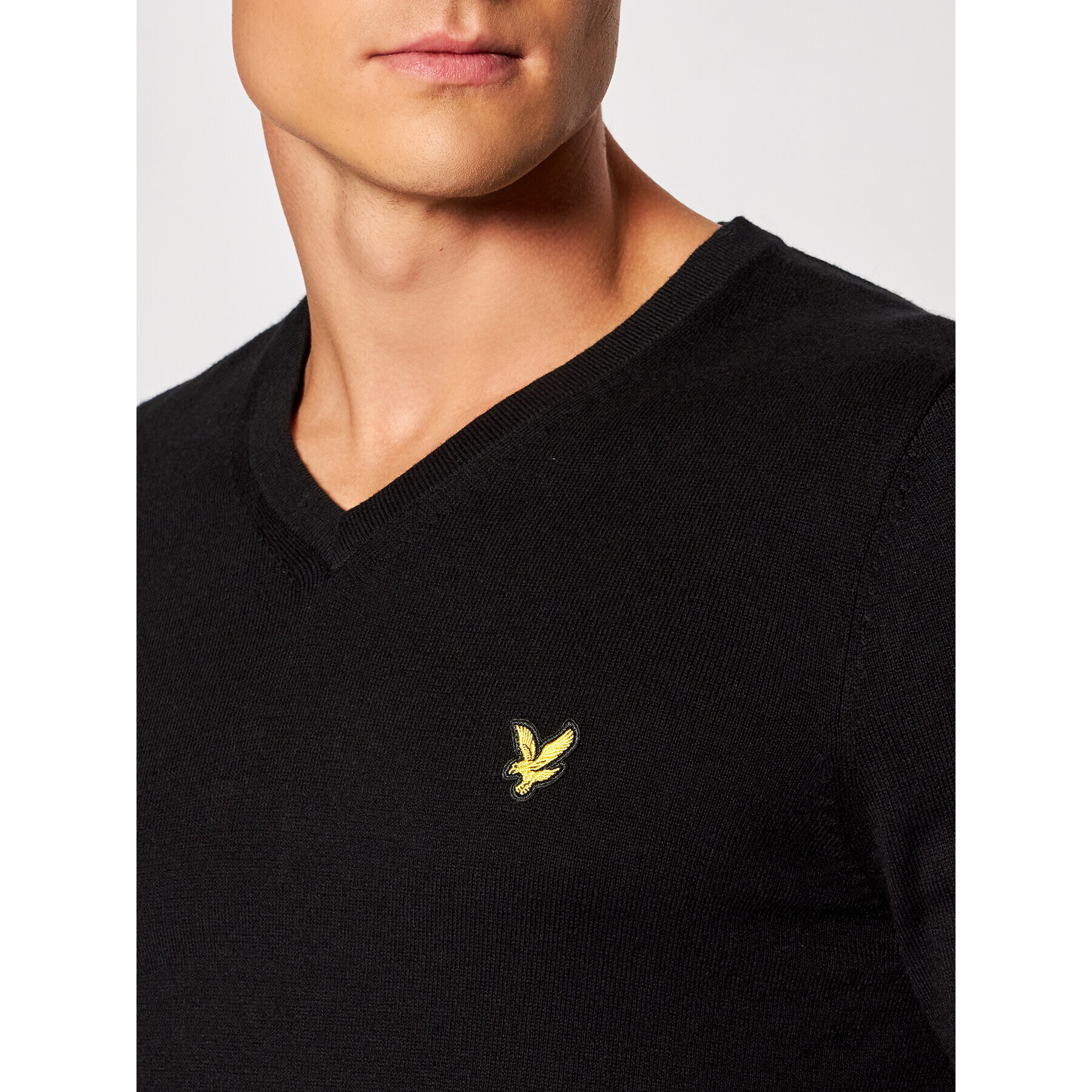 Lyle & Scott Пуловер KN401VC Черен Slim Fit - Pepit.bg