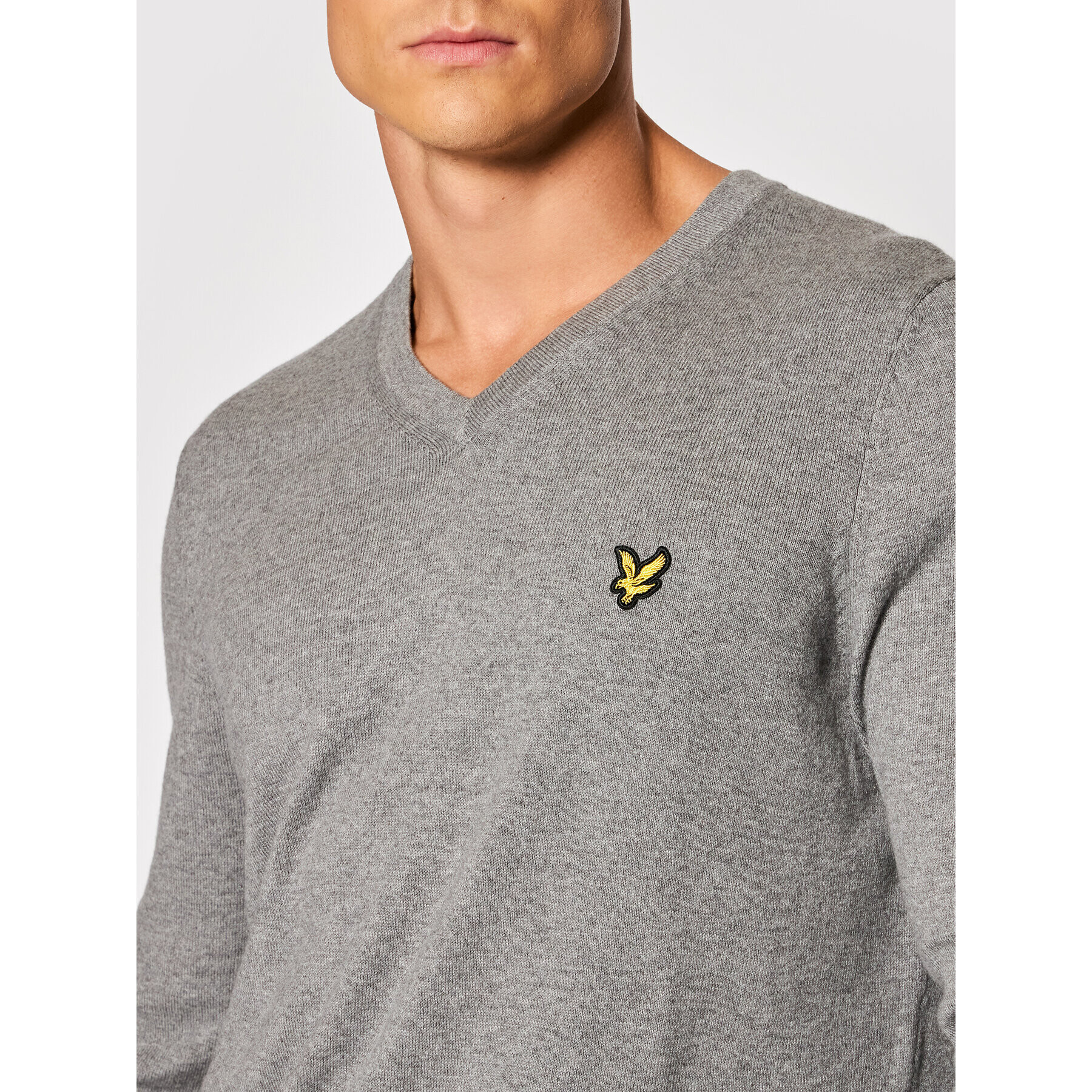 Lyle & Scott Пуловер KN401VC Сив Slim Fit - Pepit.bg