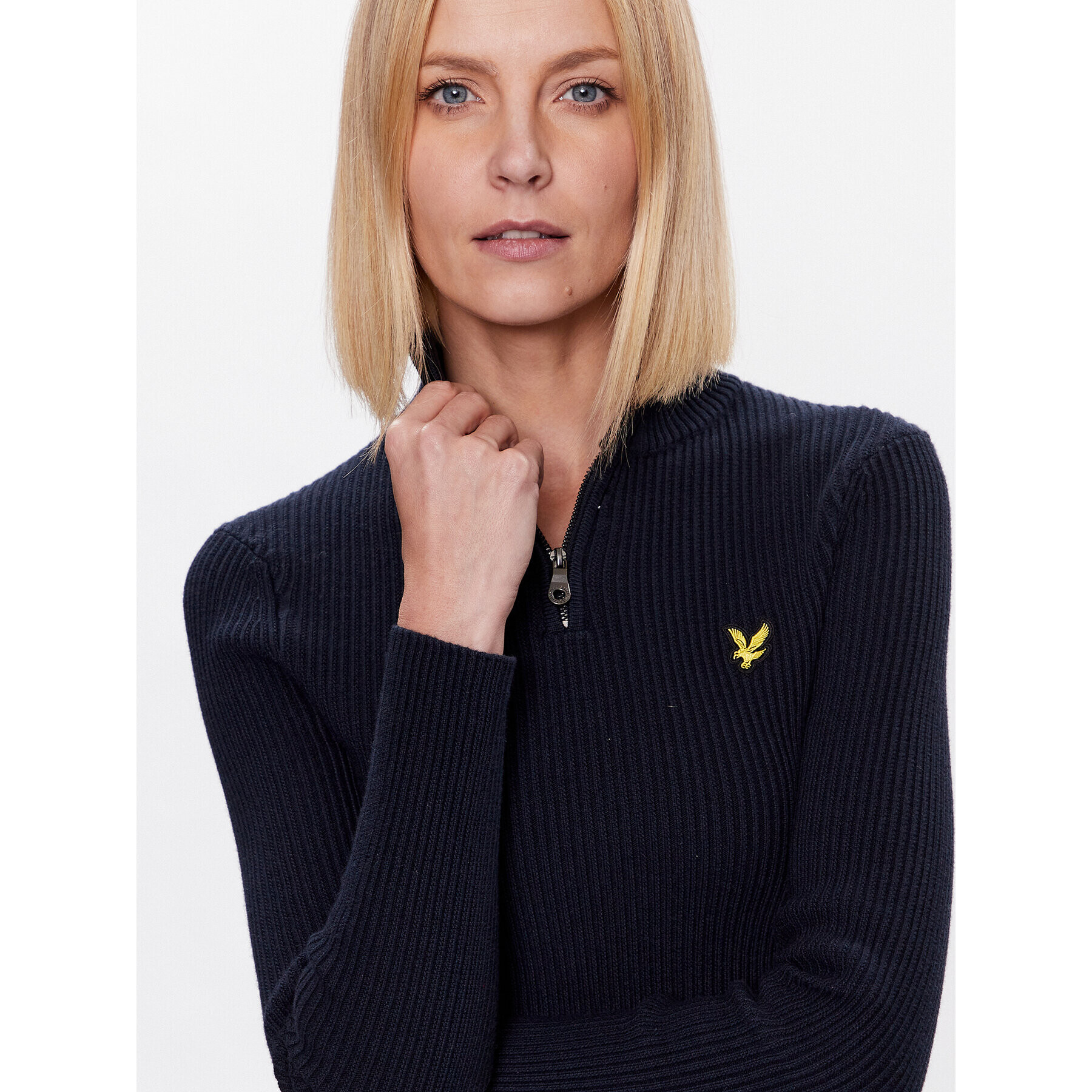 Lyle & Scott Пуловер KNW1801V Тъмносин Regular Fit - Pepit.bg