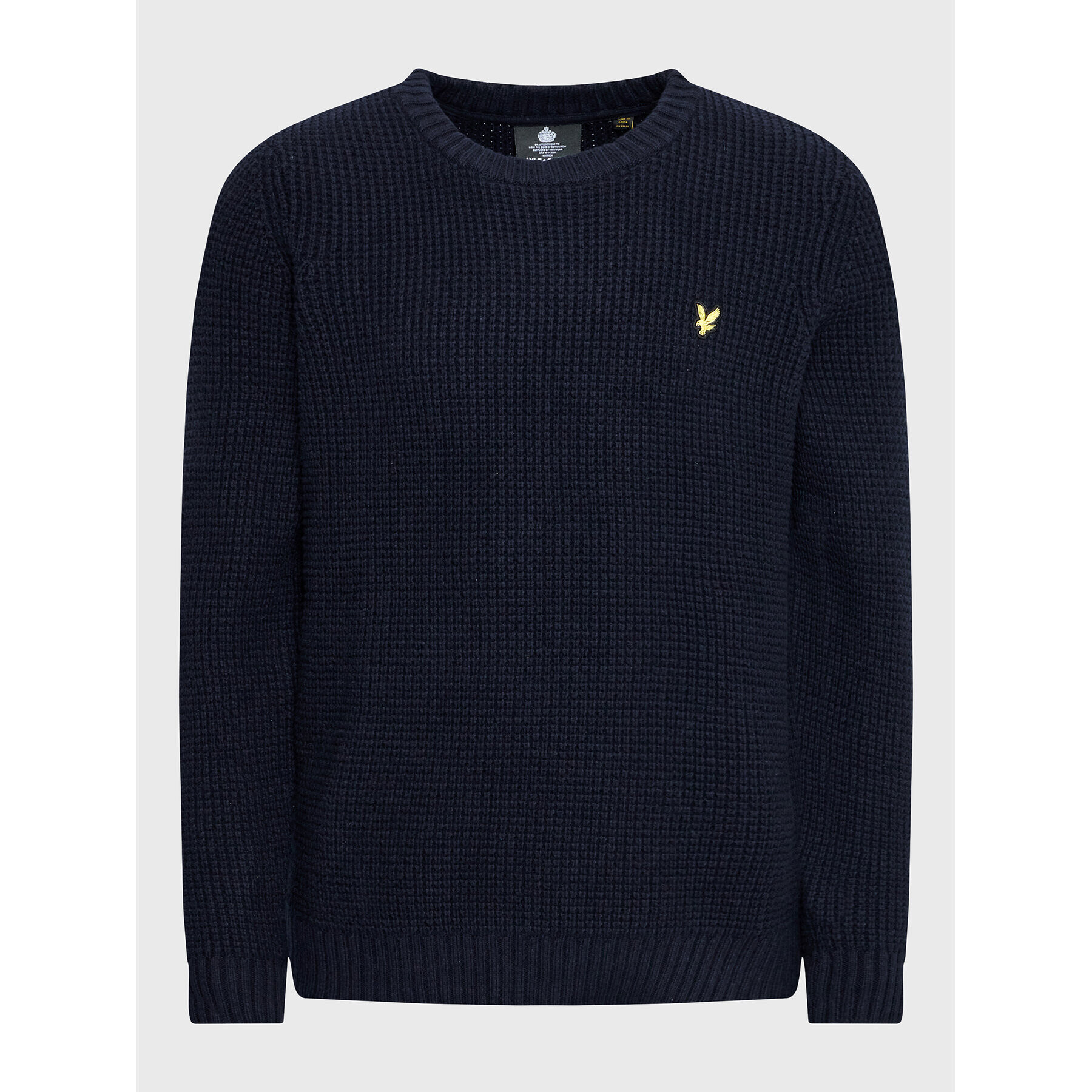 Lyle & Scott Пуловер Thermal Stitch KN1708V Тъмносин Regular Fit - Pepit.bg