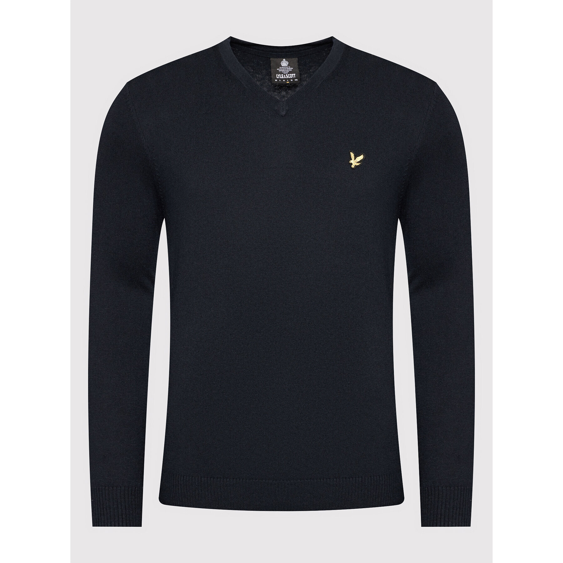 Lyle & Scott Пуловер V Neck KN401VC Тъмносин Slim Fit - Pepit.bg