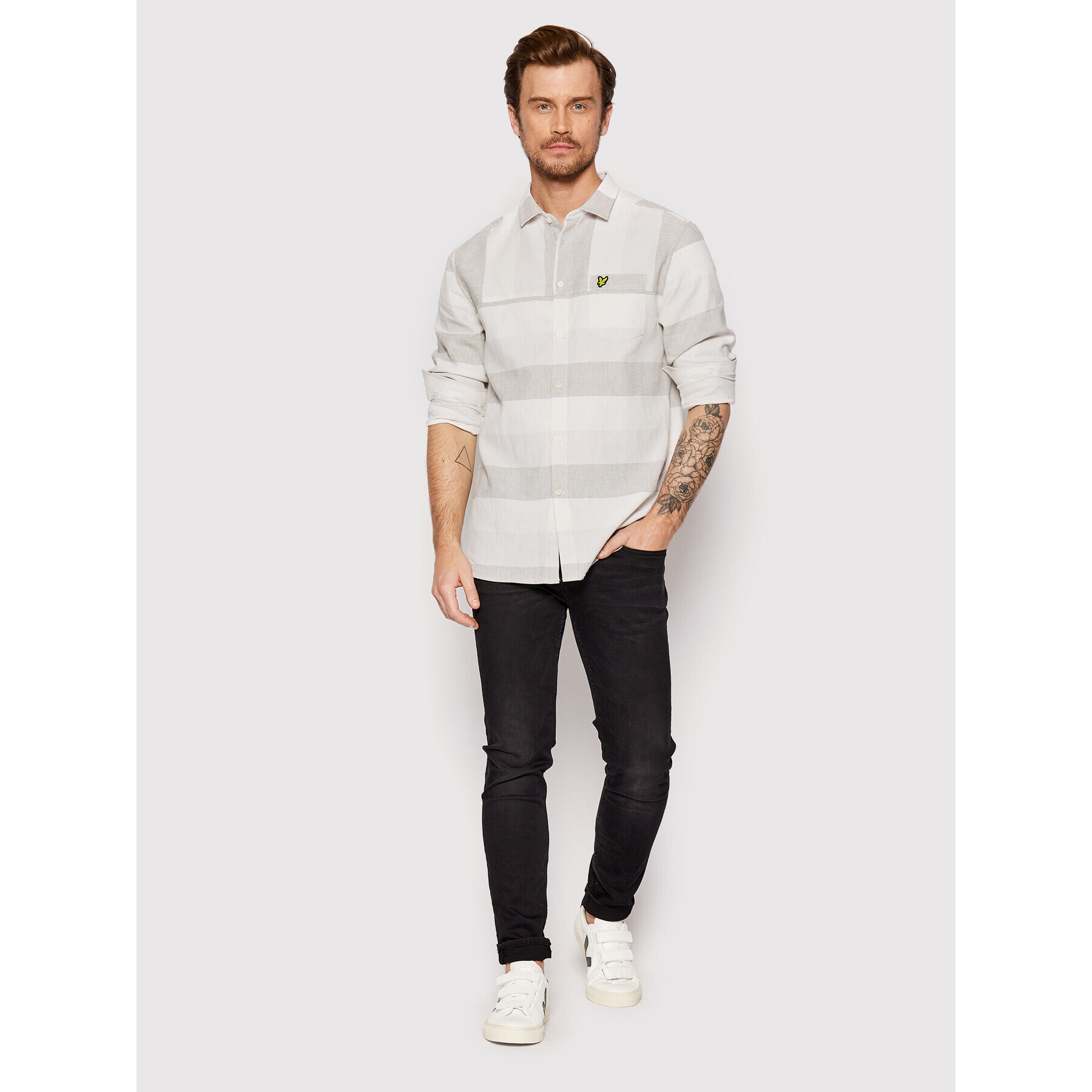 Lyle & Scott Риза Artisinal LW1603V Бял Regular Fit - Pepit.bg
