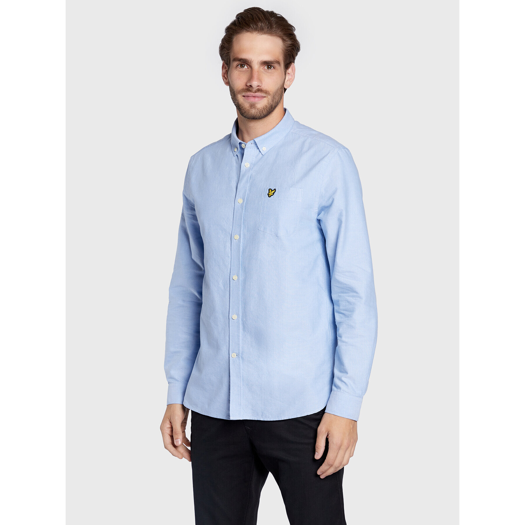 Lyle & Scott Риза Oxford LW1302VOG Син Regular Fit - Pepit.bg