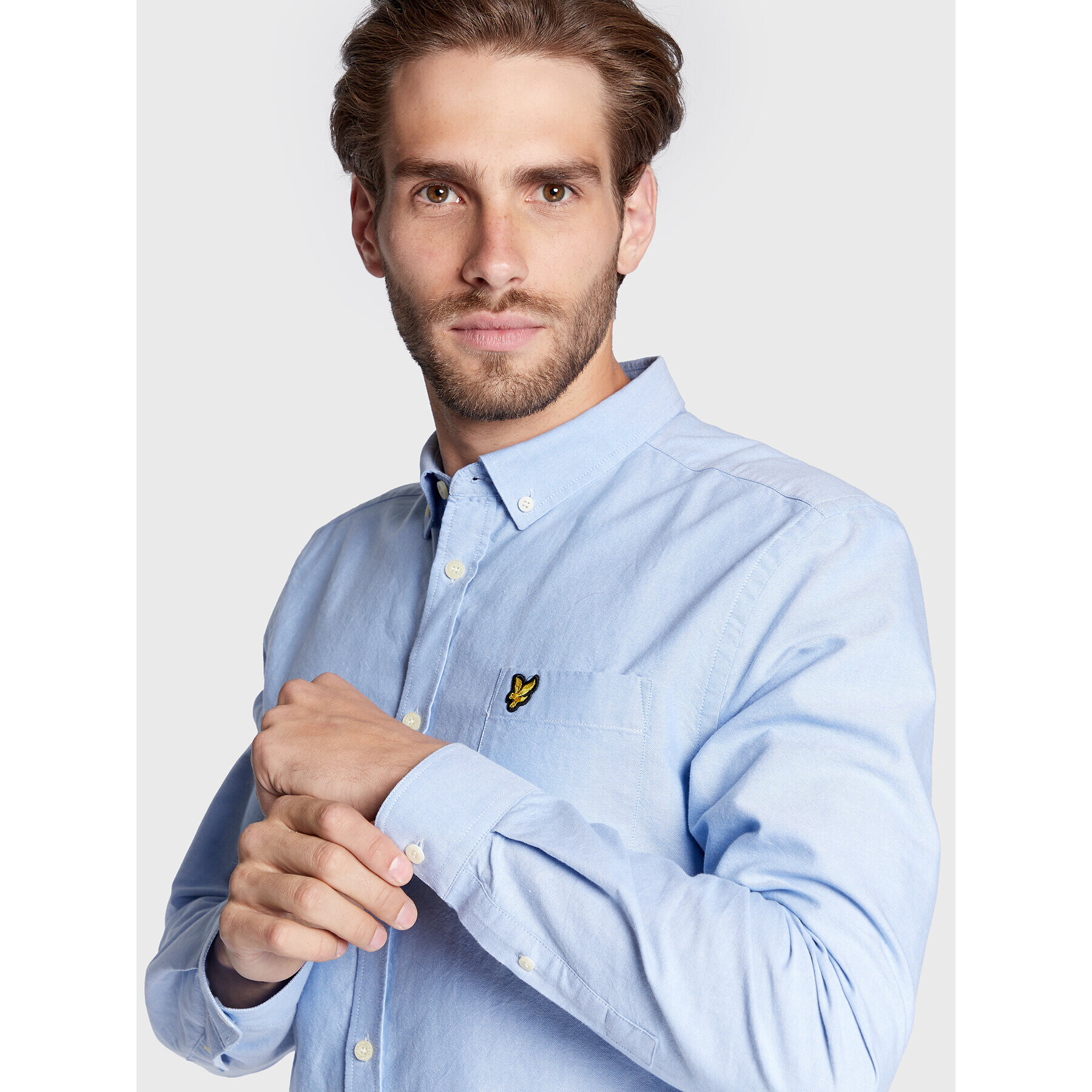 Lyle & Scott Риза Oxford LW1302VOG Син Regular Fit - Pepit.bg