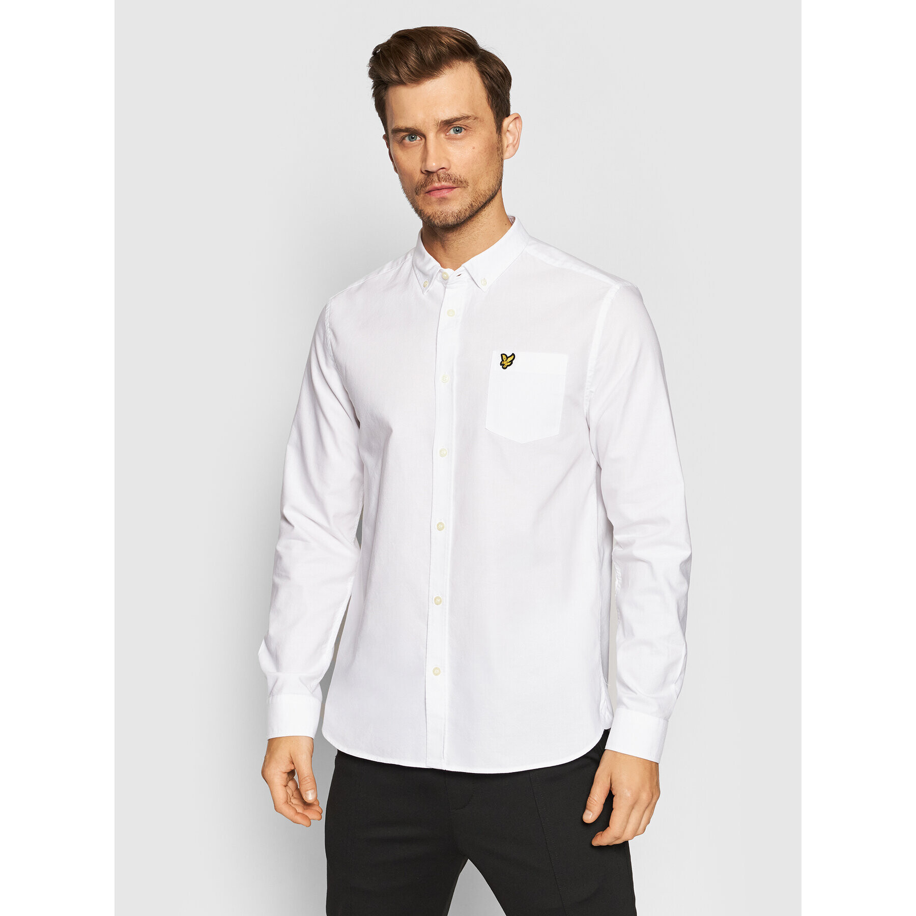 Lyle & Scott Риза Oxford LW1302VTR Бял Regular Fit - Pepit.bg