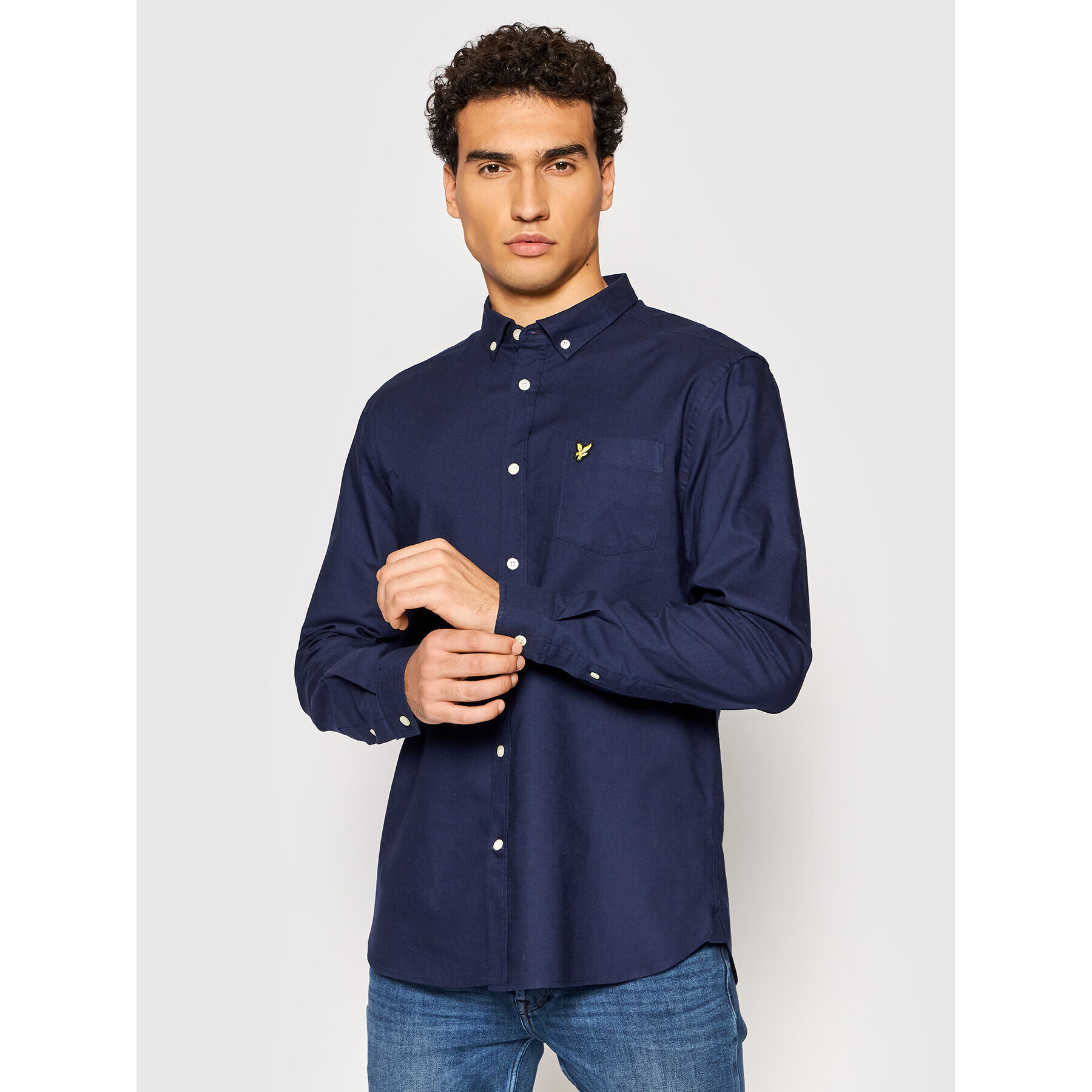 Lyle & Scott Риза Oxford LW1302VTR Тъмносин Regular Fit - Pepit.bg