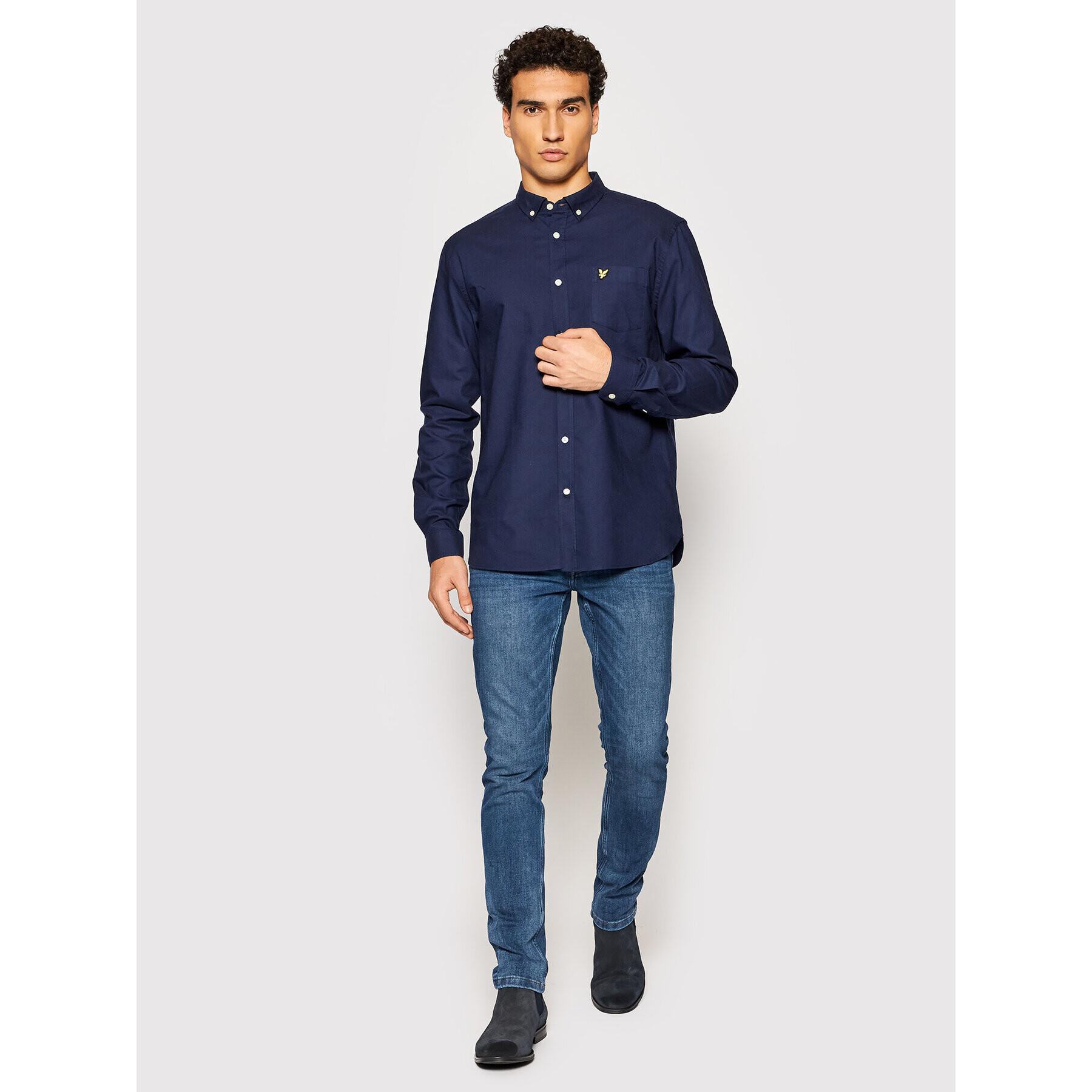 Lyle & Scott Риза Oxford LW1302VTR Тъмносин Regular Fit - Pepit.bg
