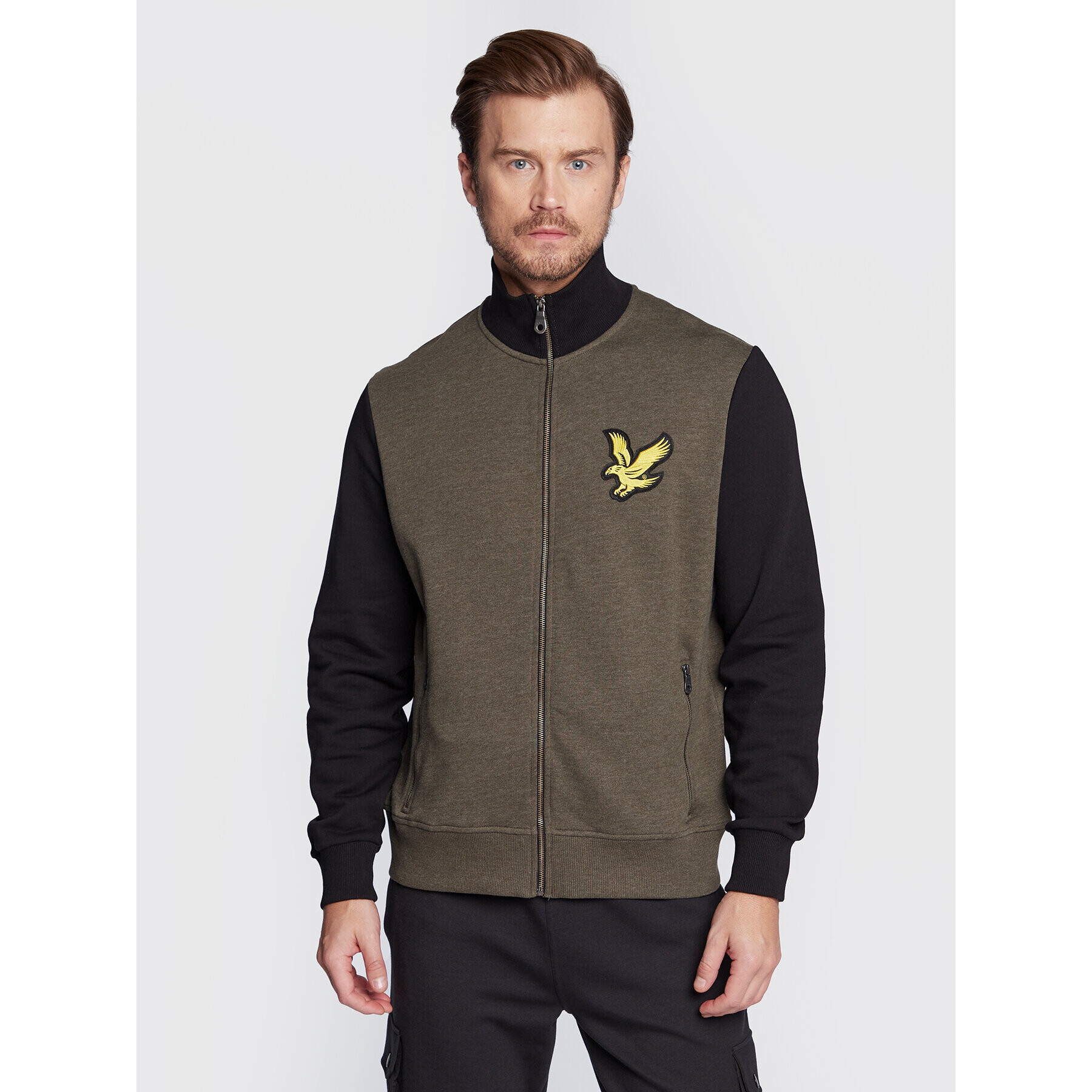 Lyle & Scott Суитшърт Block ML1728V Каки Regular Fit - Pepit.bg