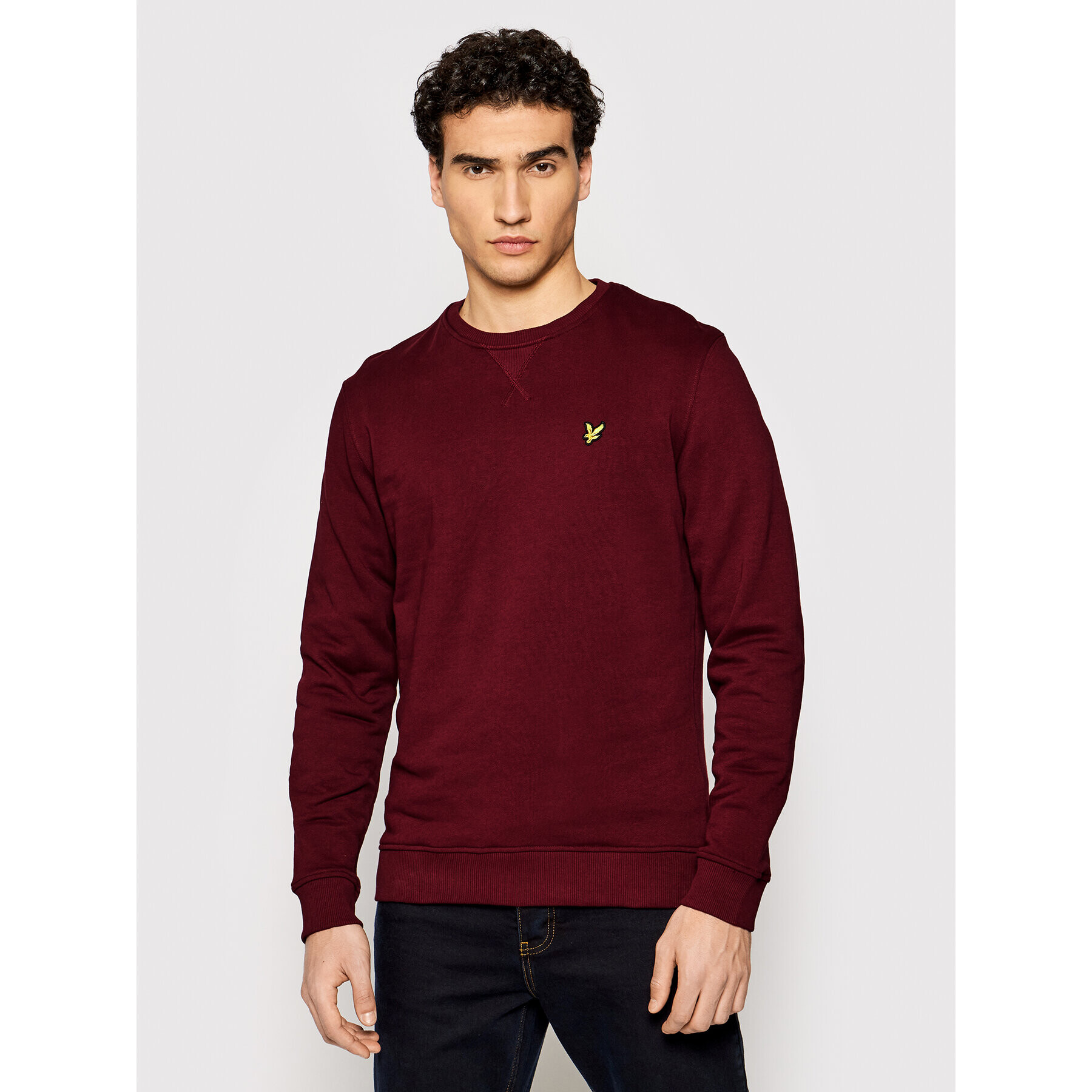 Lyle & Scott Суитшърт Crew Neck ML424VTR Бордо Regular Fit - Pepit.bg