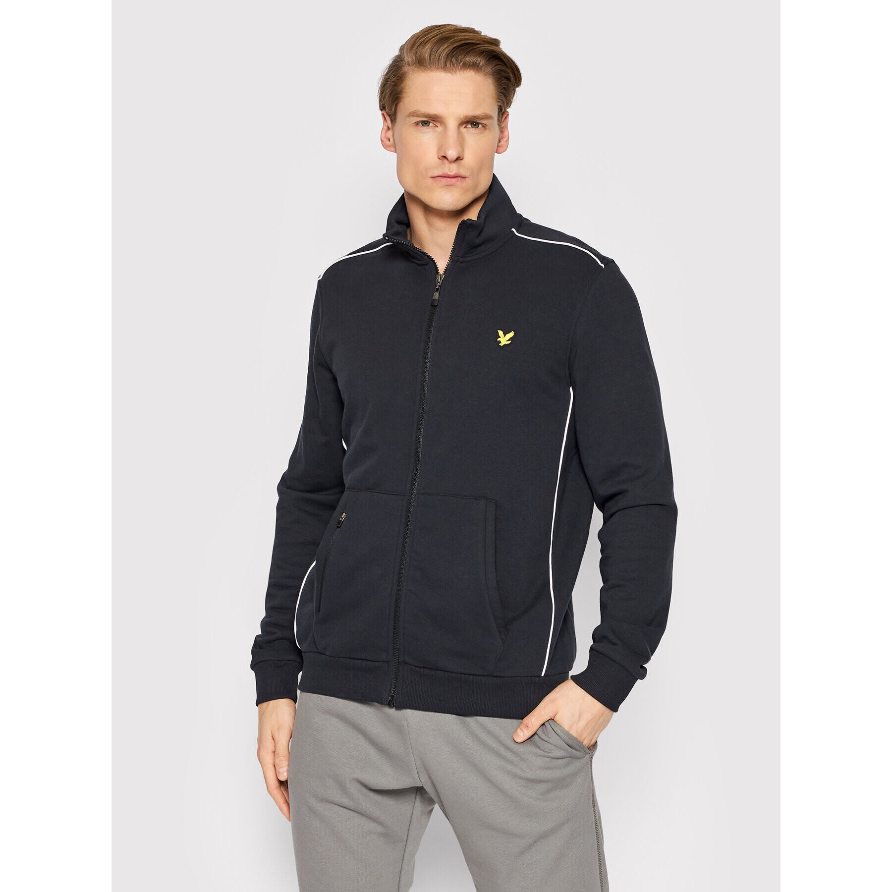 Lyle & Scott Суитшърт Track ML1580OGSP Черен Regular Fit - Pepit.bg