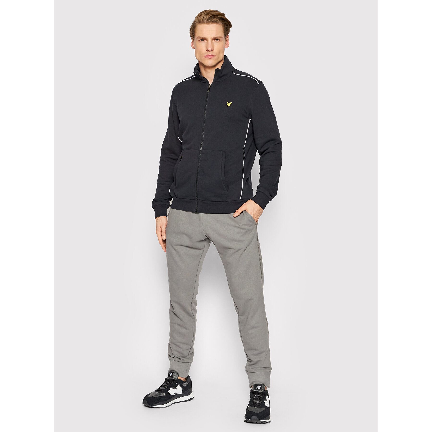 Lyle & Scott Суитшърт Track ML1580OGSP Черен Regular Fit - Pepit.bg