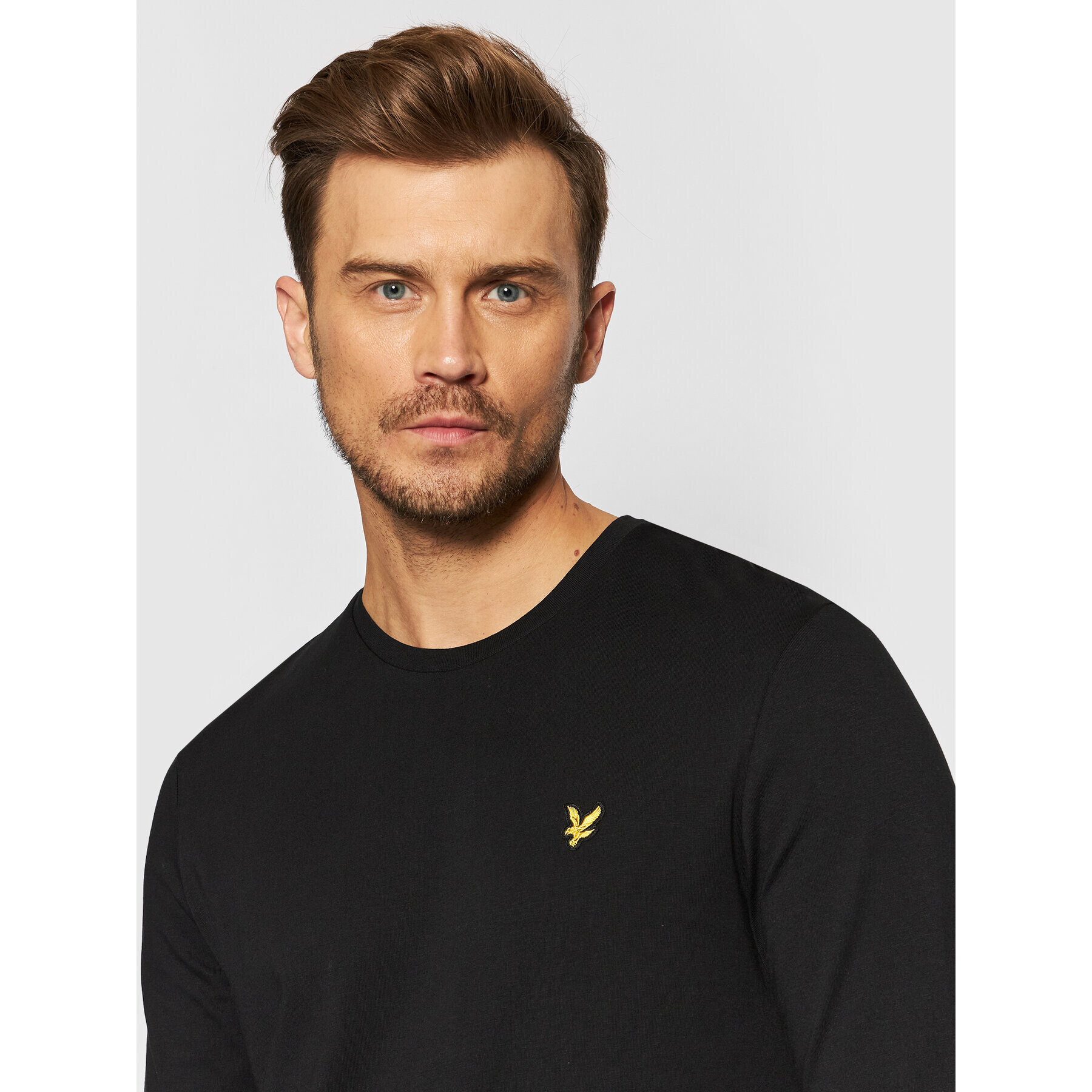 Lyle & Scott Тениска с дълъг ръкав Plain TS512VOG Черен Regular Fit - Pepit.bg