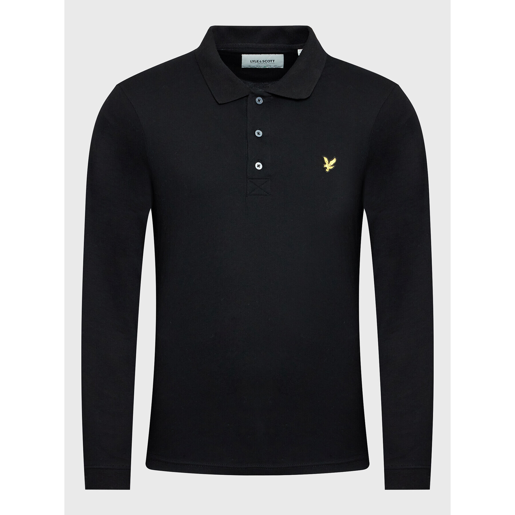 Lyle & Scott Тениска с яка и копчета LP400VOG Черен Regular Fit - Pepit.bg