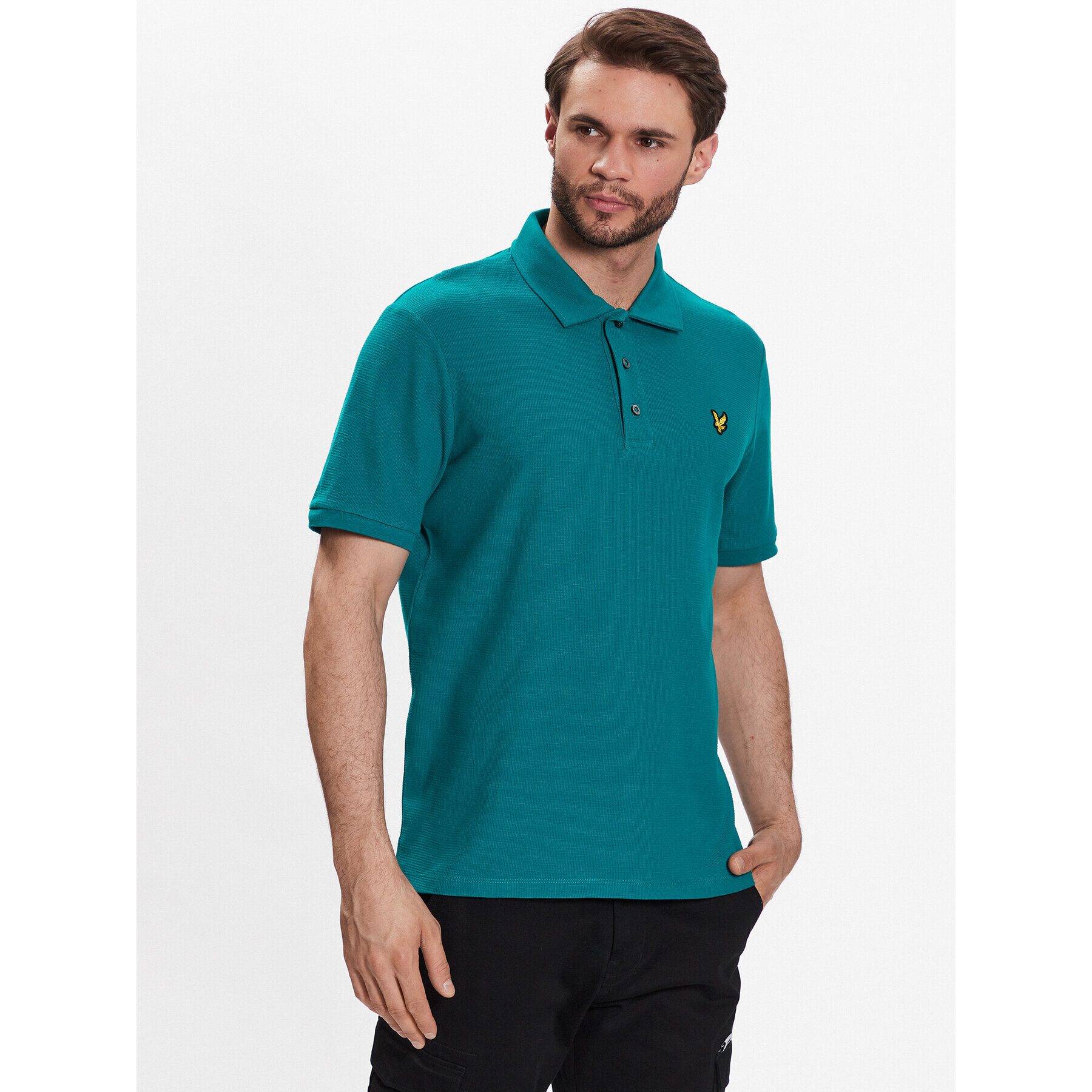 Lyle & Scott Тениска с яка и копчета Milano Trim Polo Shirt SP1812V Син Regular Fit - Pepit.bg