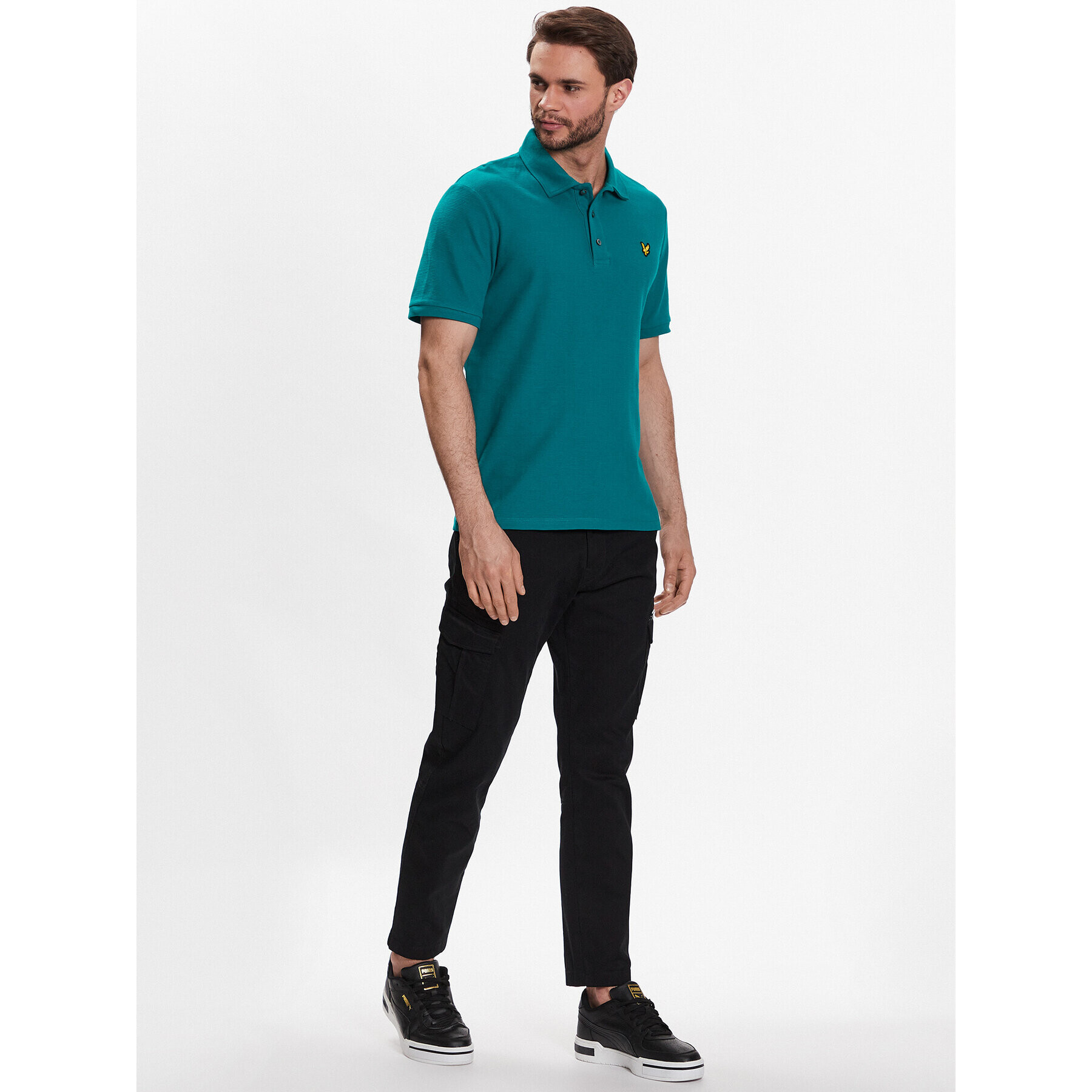 Lyle & Scott Тениска с яка и копчета Milano Trim Polo Shirt SP1812V Син Regular Fit - Pepit.bg