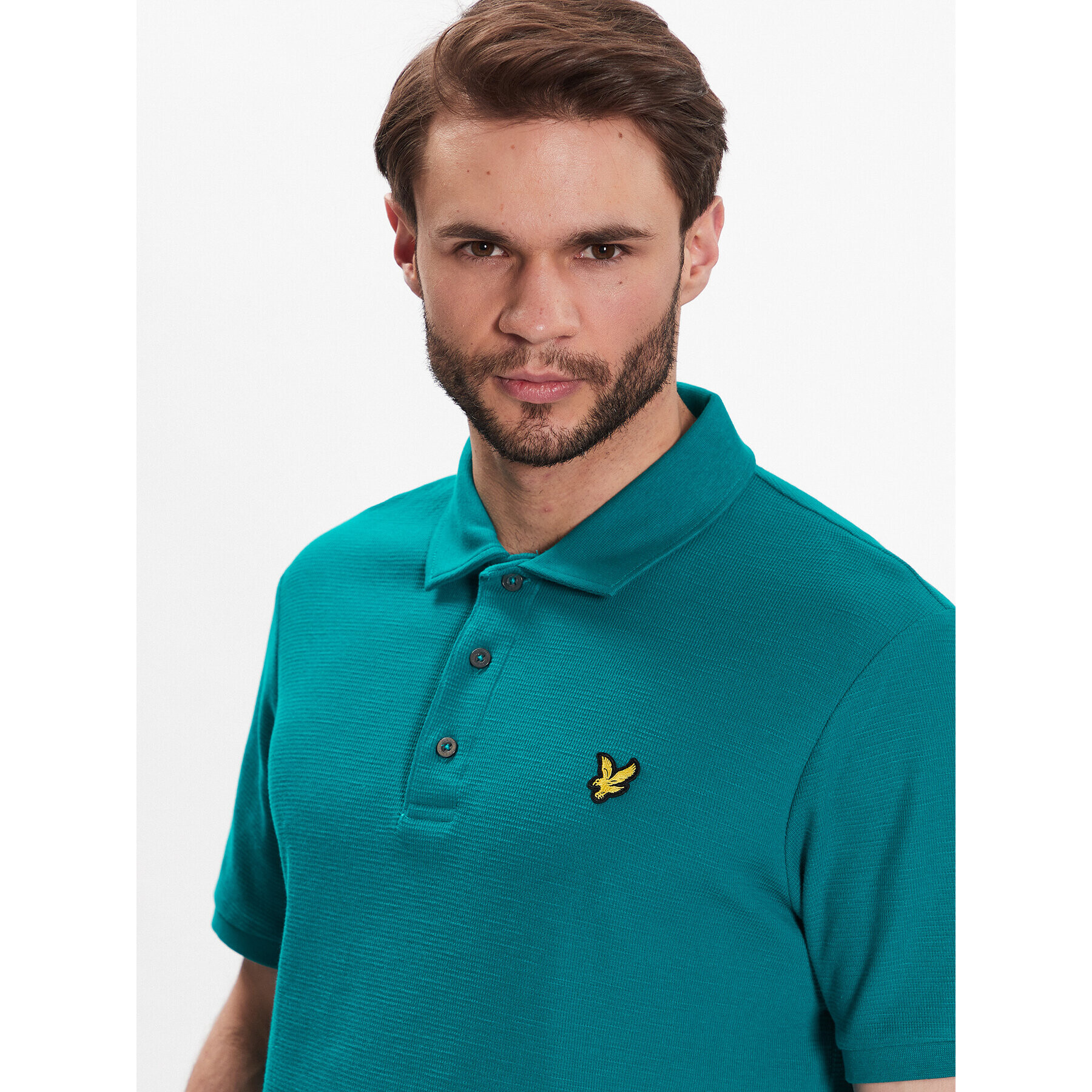 Lyle & Scott Тениска с яка и копчета Milano Trim Polo Shirt SP1812V Син Regular Fit - Pepit.bg