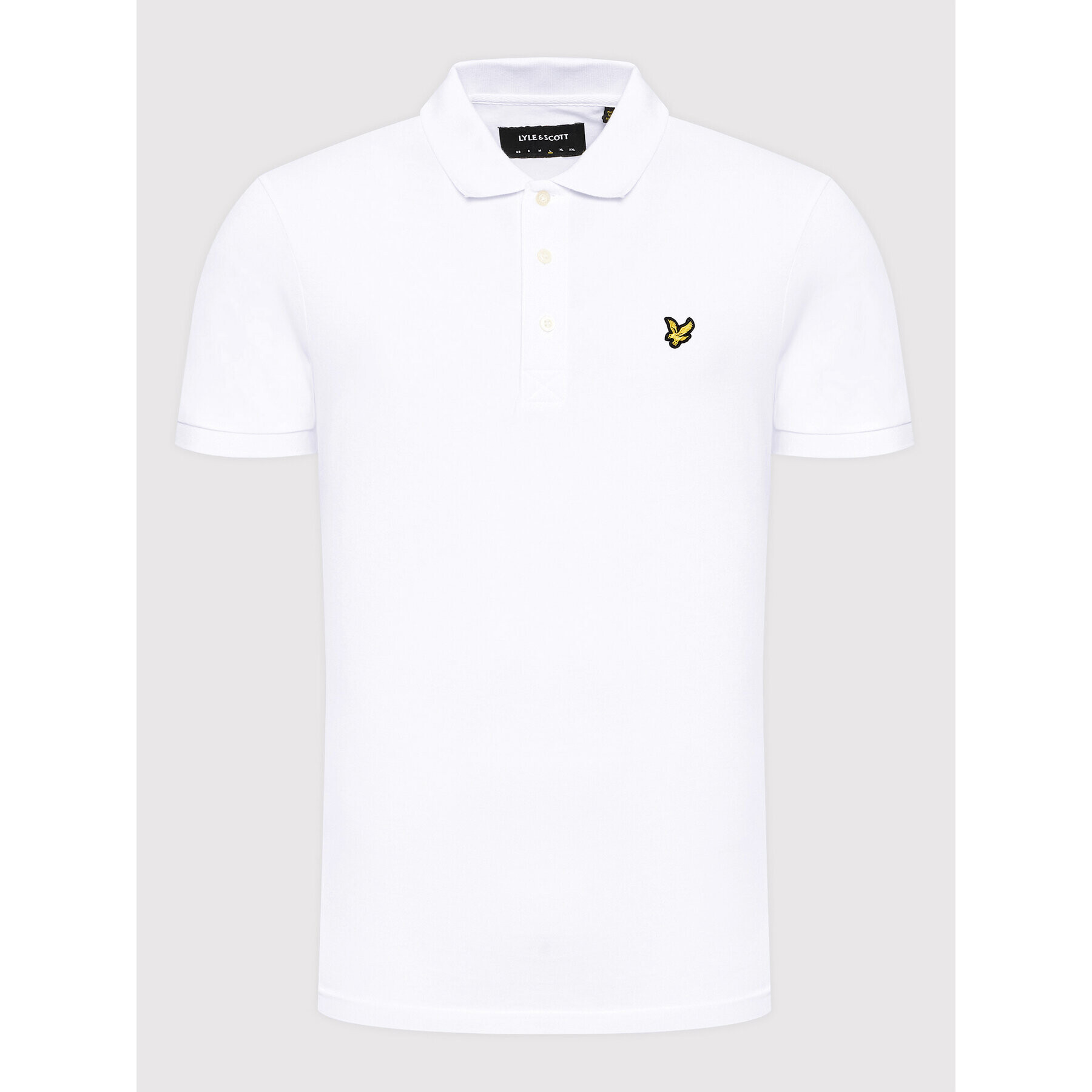 Lyle & Scott Тениска с яка и копчета Plain SP400VOG Бял Regular Fit - Pepit.bg