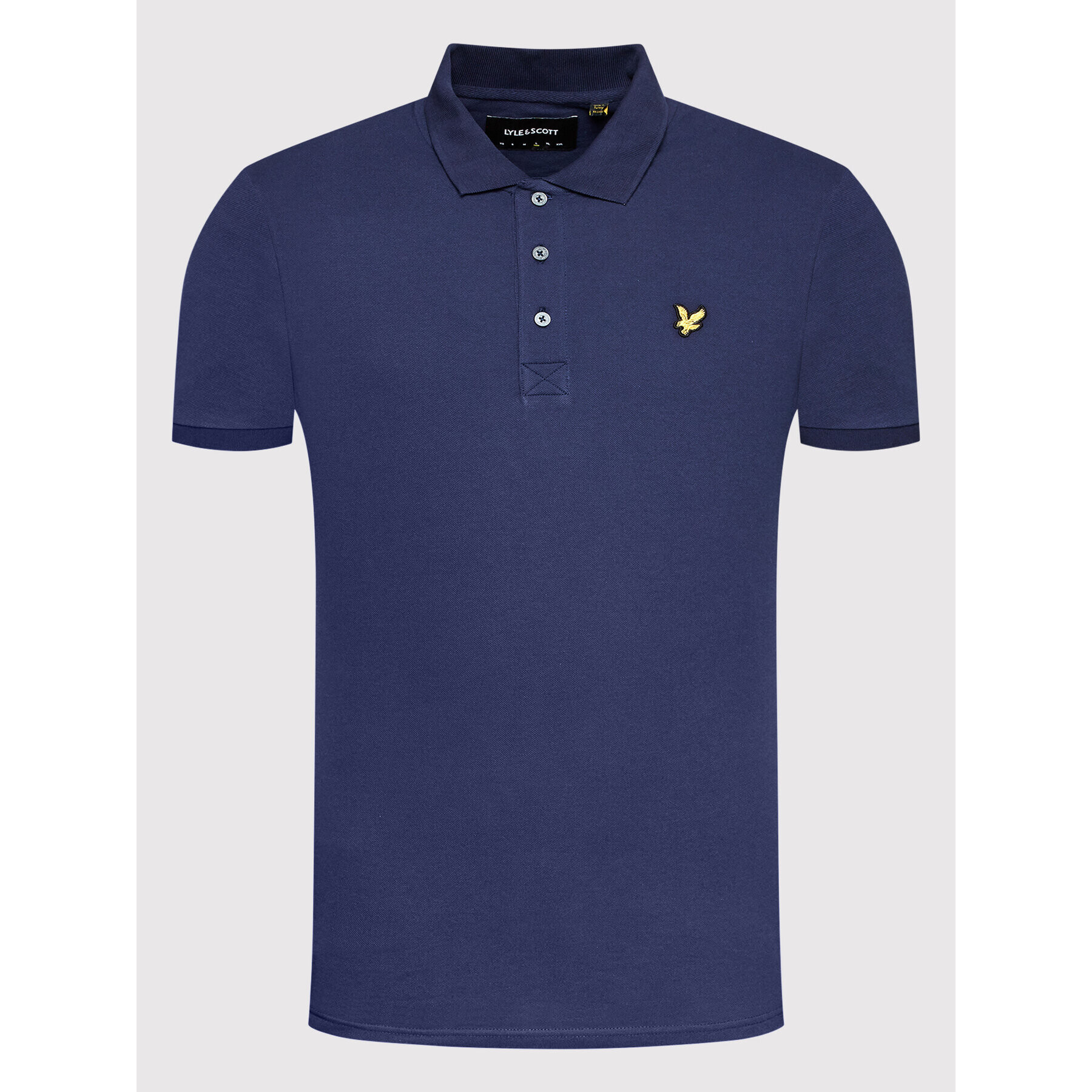 Lyle & Scott Тениска с яка и копчета Plain SP400VOG Тъмносин Regular Fit - Pepit.bg